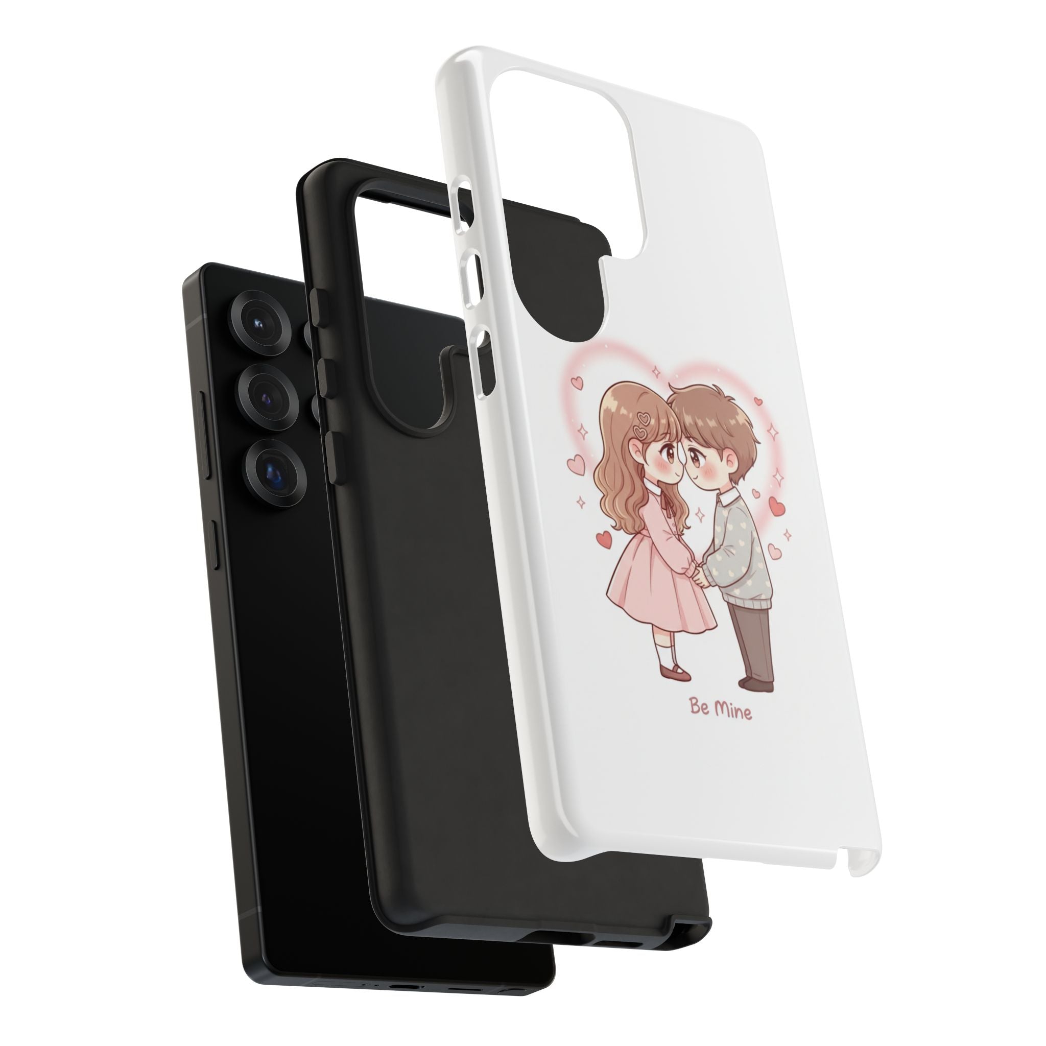 NDR™ Cute Couple "Be Mine" Phone Case. Romantic Valentine’s Protective Cover