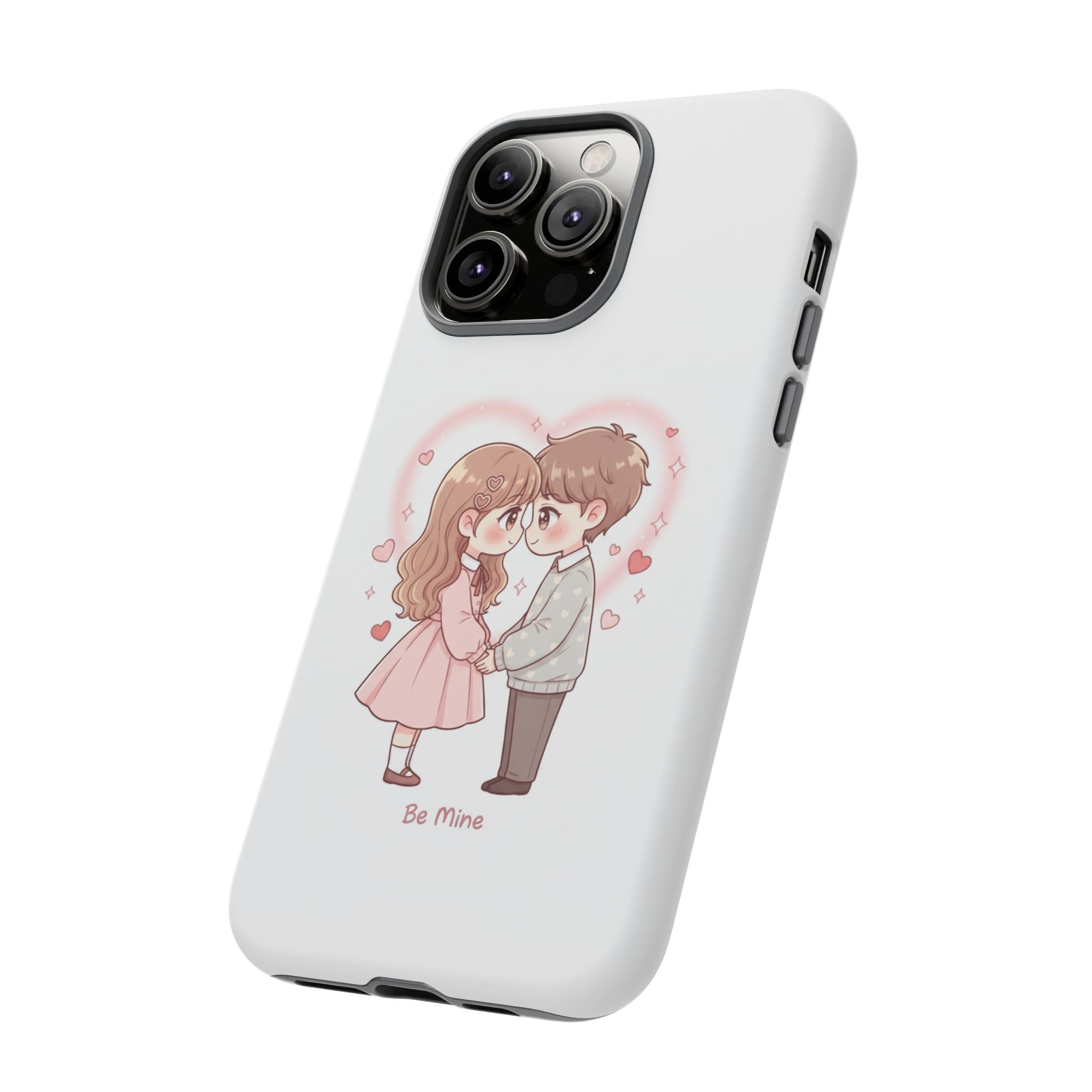 NDR™ Cute Couple "Be Mine" Phone Case. Romantic Valentine’s Protective Cover