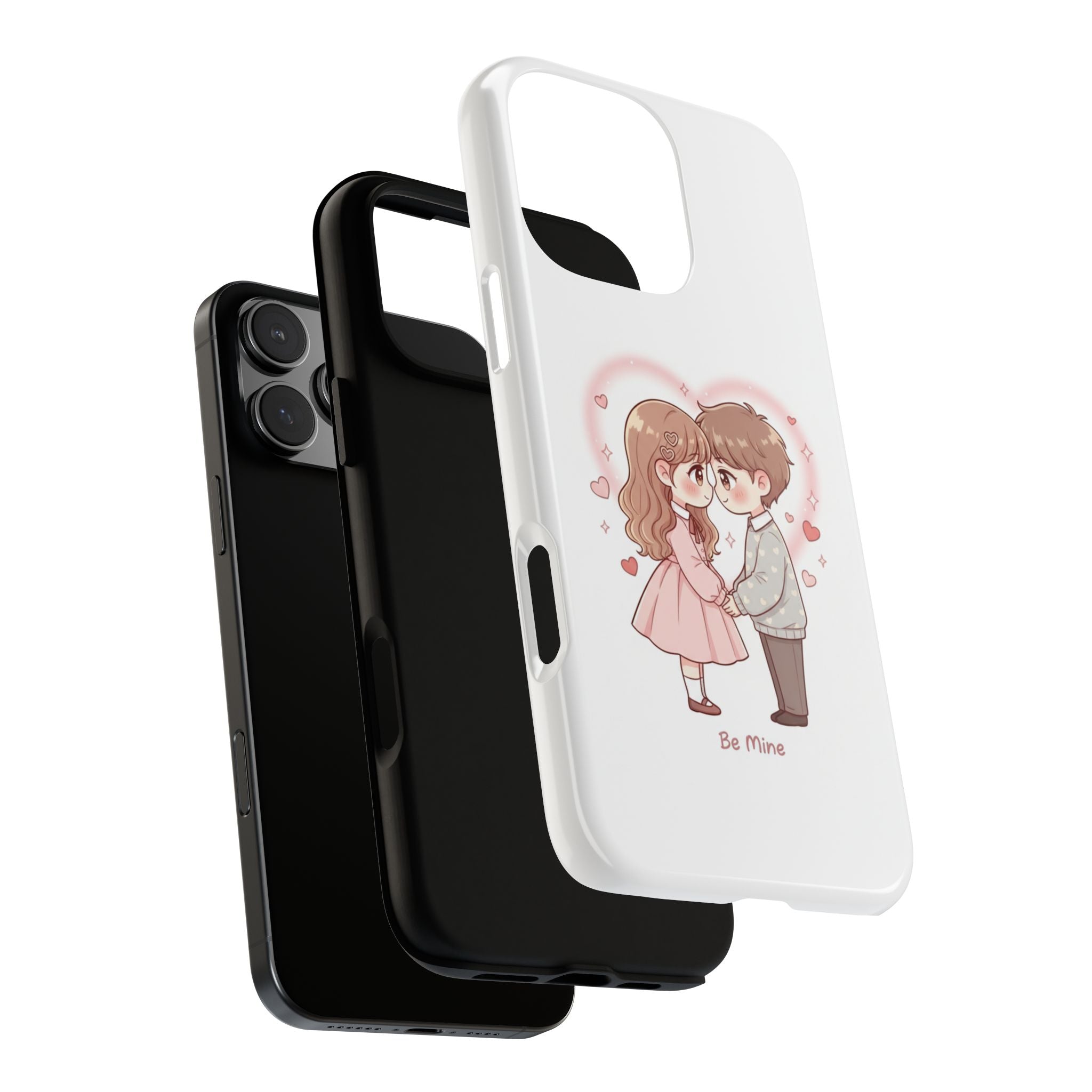 NDR™ Cute Couple "Be Mine" Phone Case. Romantic Valentine’s Protective Cover