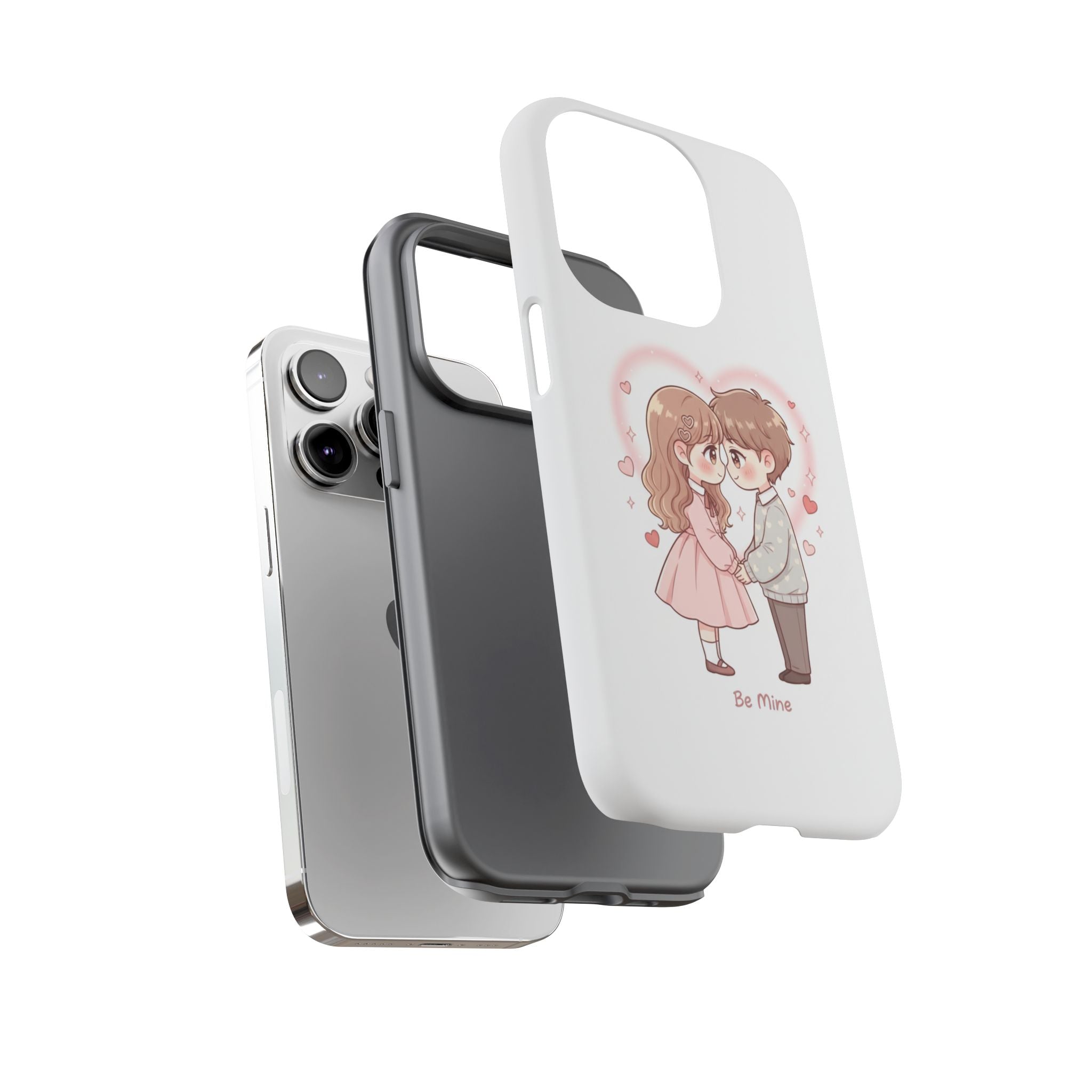 NDR™ Cute Couple "Be Mine" Phone Case. Romantic Valentine’s Protective Cover