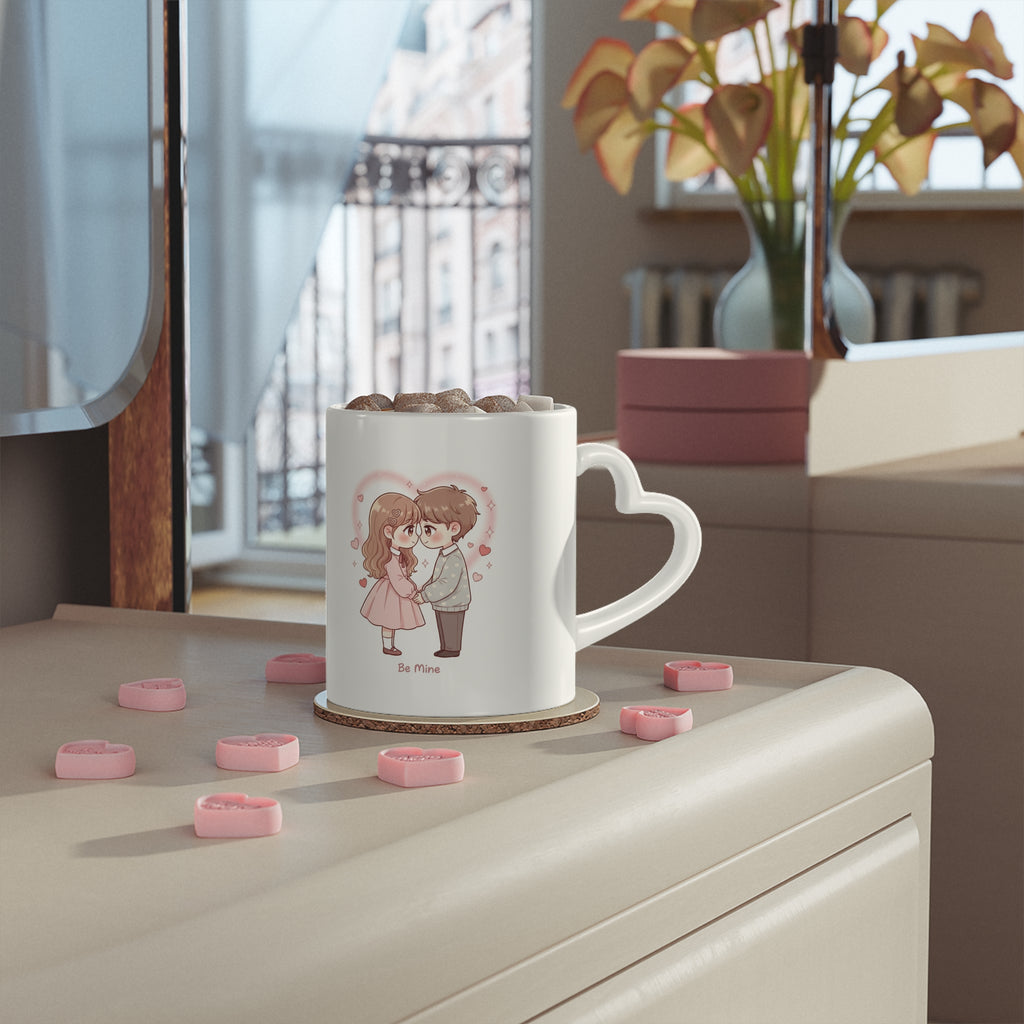 NDR™ Cute Couples Coffee Mug. Sweet Heart Illustration