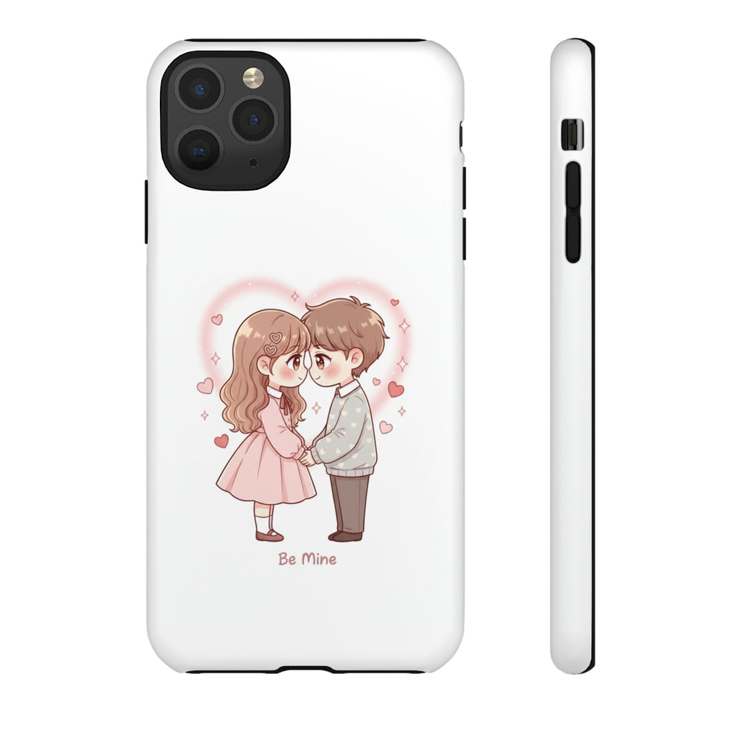 NDR™ Cute Couple "Be Mine" Phone Case. Romantic Valentine’s Protective Cover