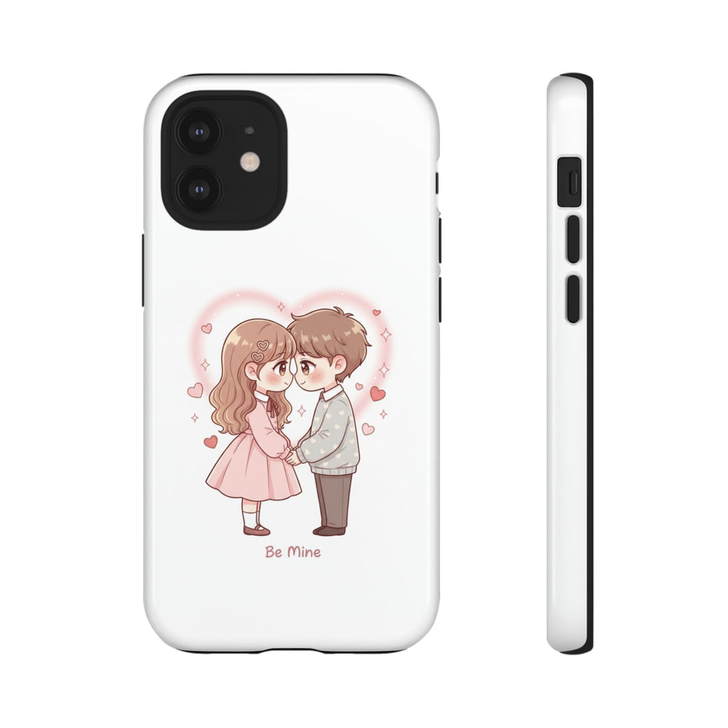 NDR™ Cute Couple "Be Mine" Phone Case. Romantic Valentine’s Protective Cover