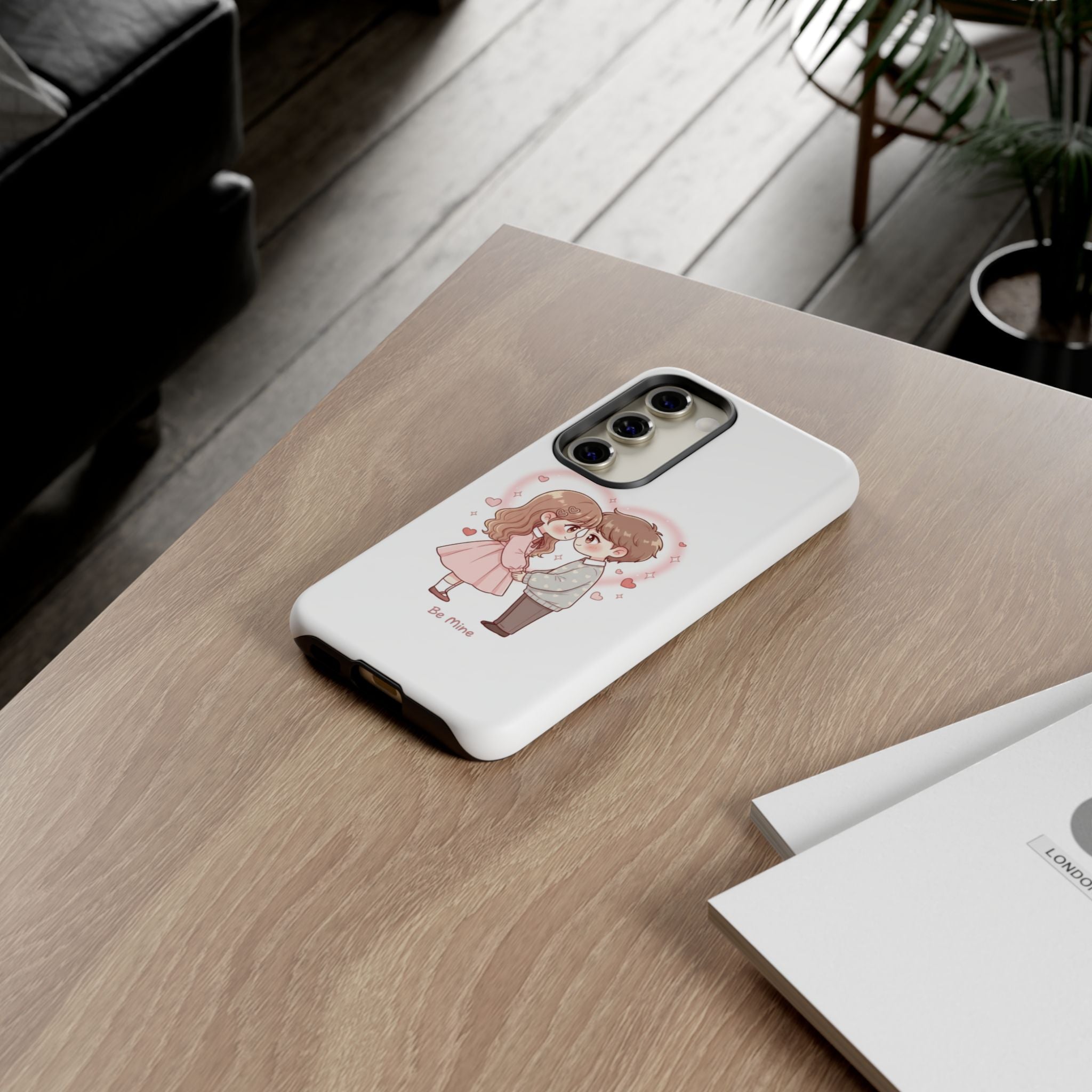 NDR™ Cute Couple "Be Mine" Phone Case. Romantic Valentine’s Protective Cover