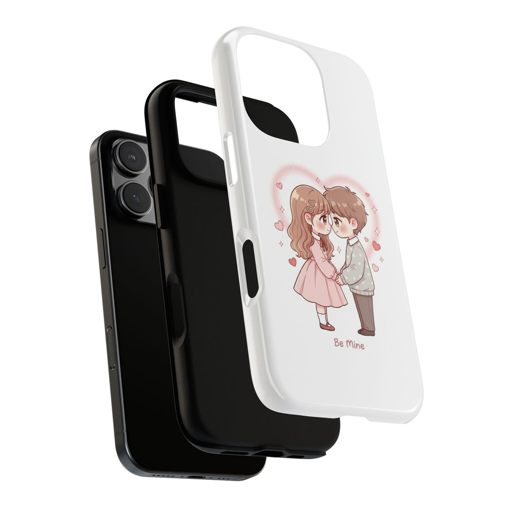NDR™ Cute Couple "Be Mine" Phone Case. Romantic Valentine’s Protective Cover
