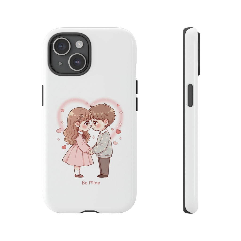 NDR™ Cute Couple "Be Mine" Phone Case. Romantic Valentine’s Protective Cover