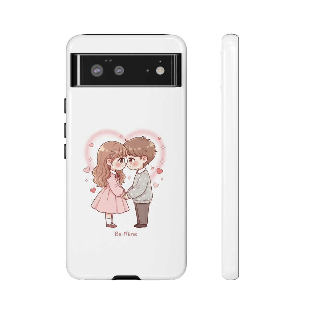 NDR™ Cute Couple "Be Mine" Phone Case. Romantic Valentine’s Protective Cover