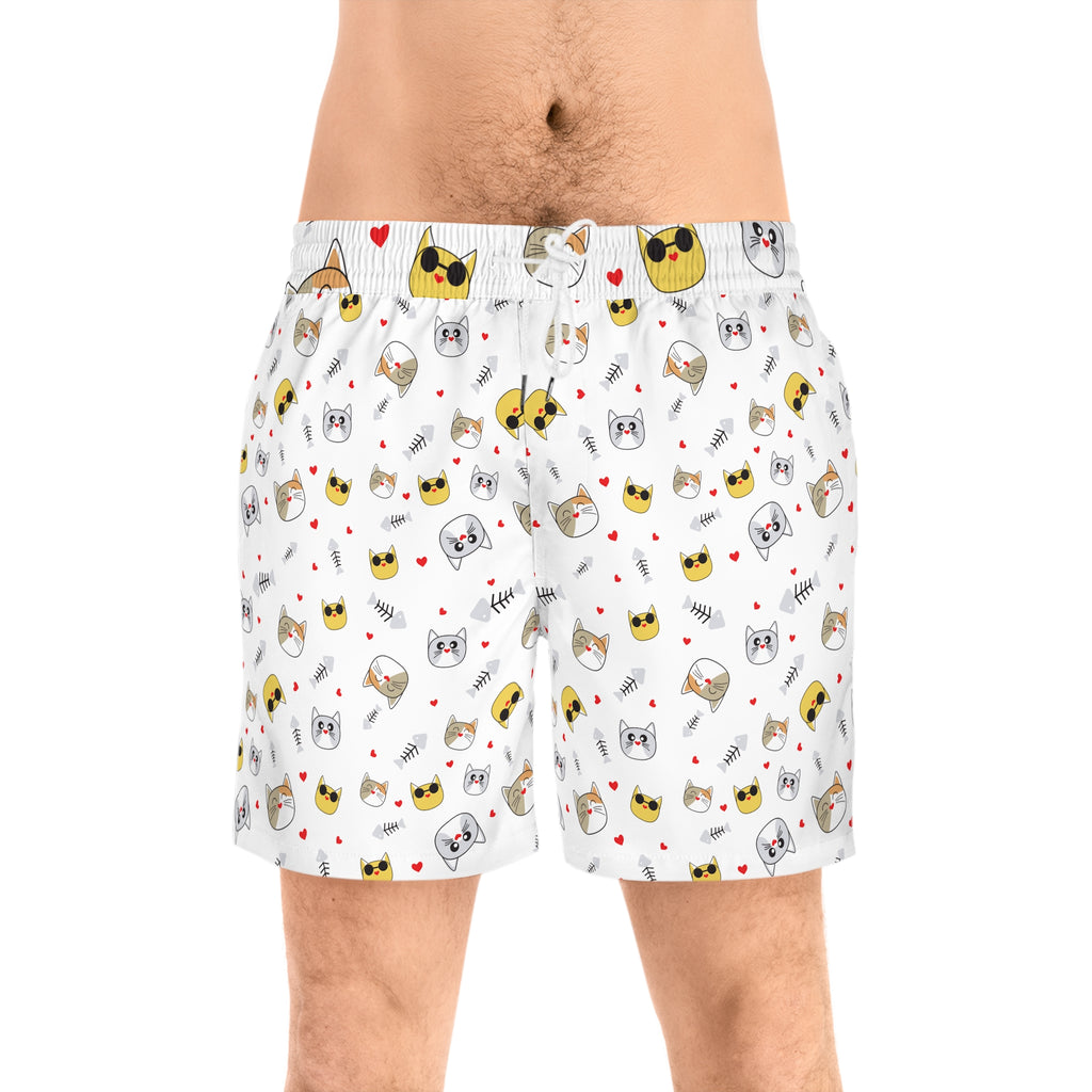 NDR™ Mens Cat Faces Swim Shorts