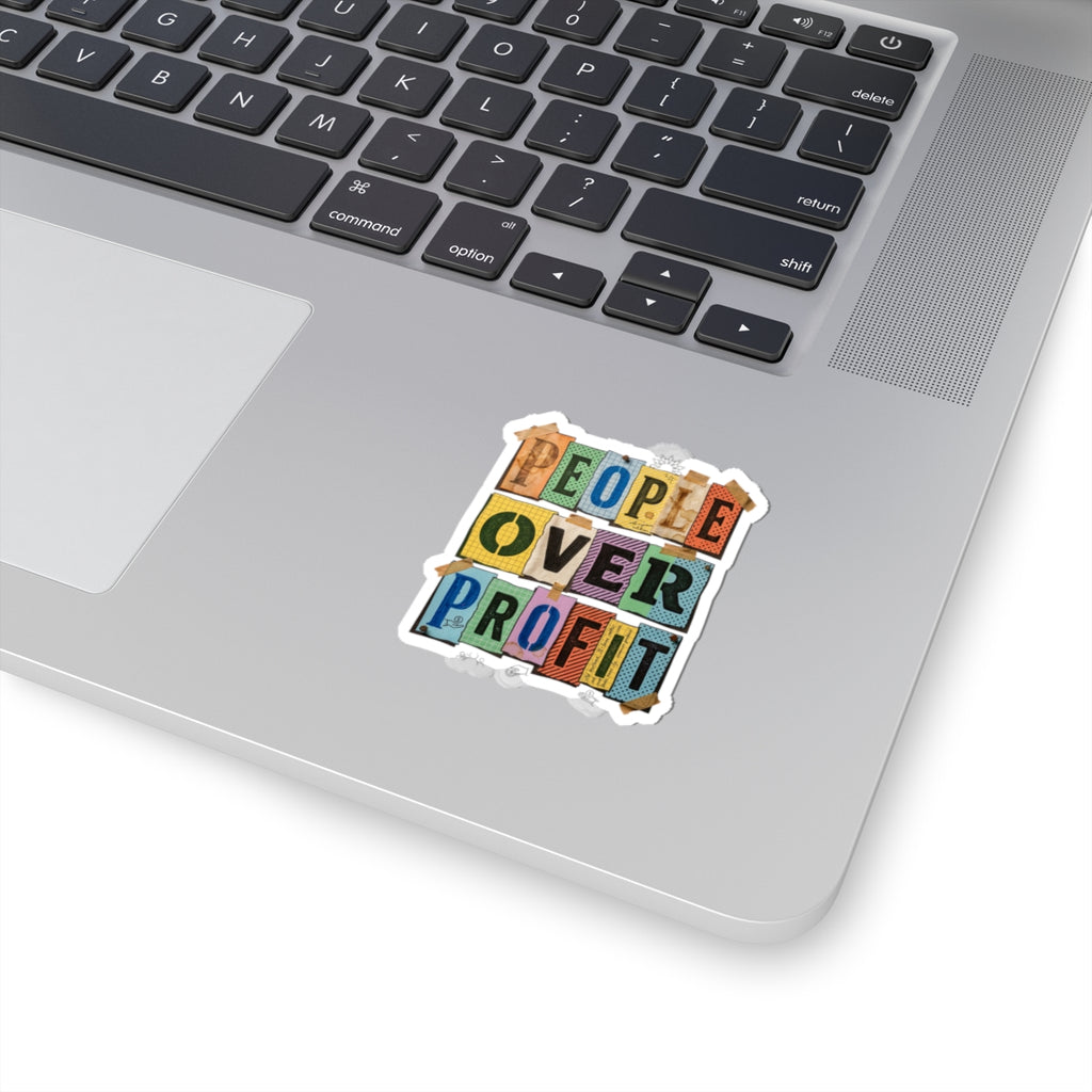 People Over Profit Sticker | Values-Led Statement, Social Justice Decal