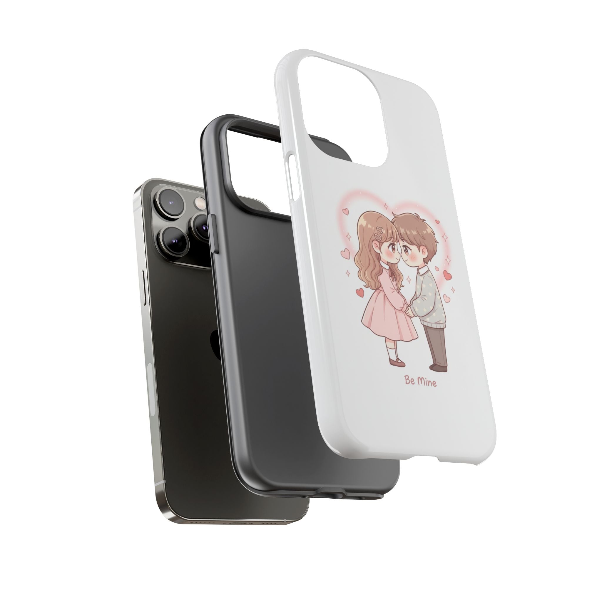 NDR™ Cute Couple "Be Mine" Phone Case. Romantic Valentine’s Protective Cover