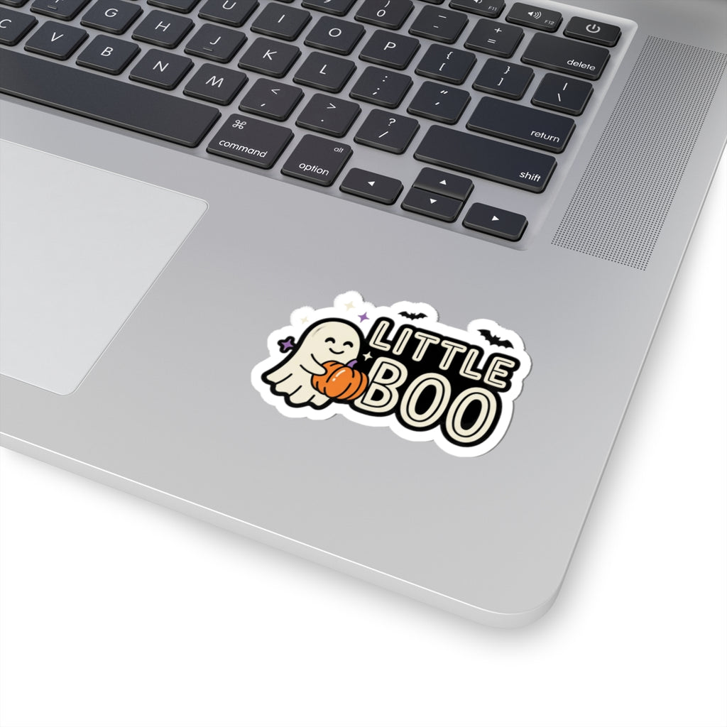 Little Boo Ghost Sticker | Halloween Family Matching, Pumpkin & Bats Kiss-Cut