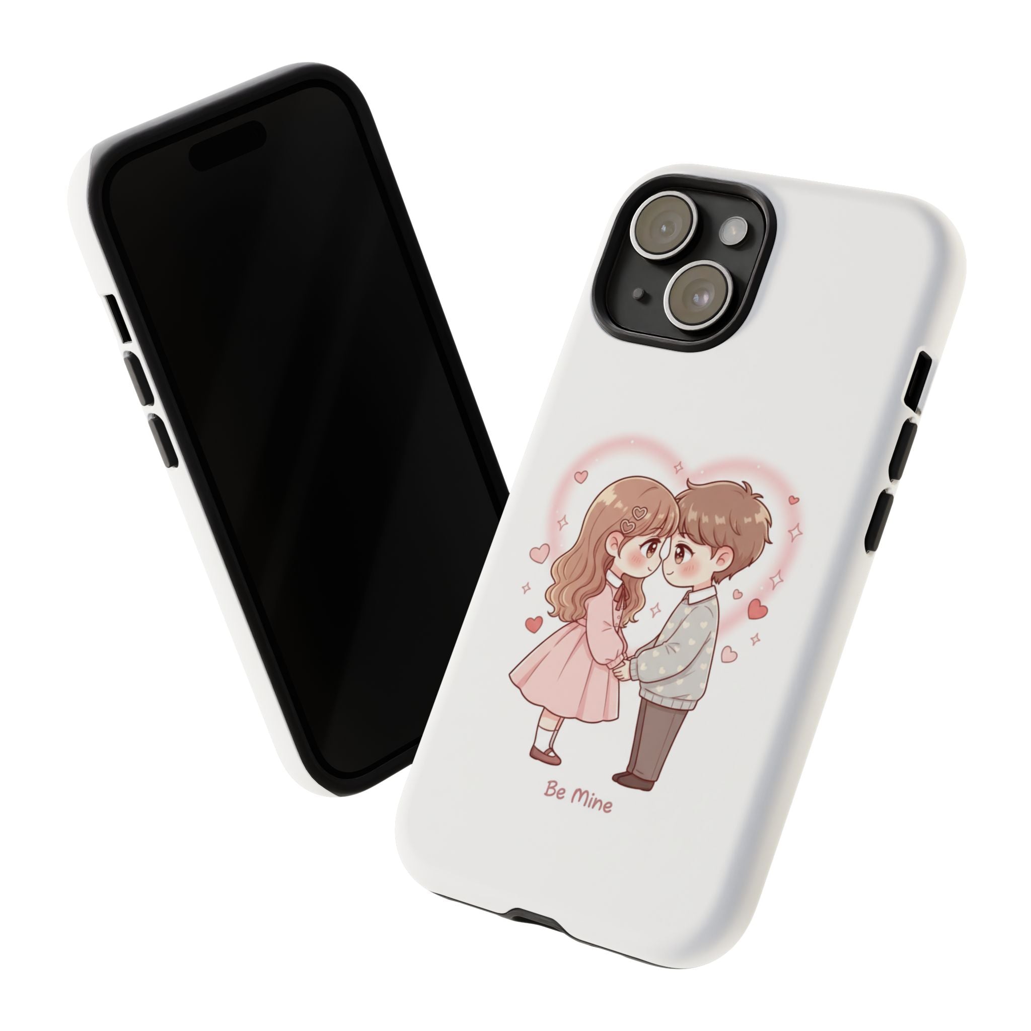 NDR™ Cute Couple "Be Mine" Phone Case. Romantic Valentine’s Protective Cover