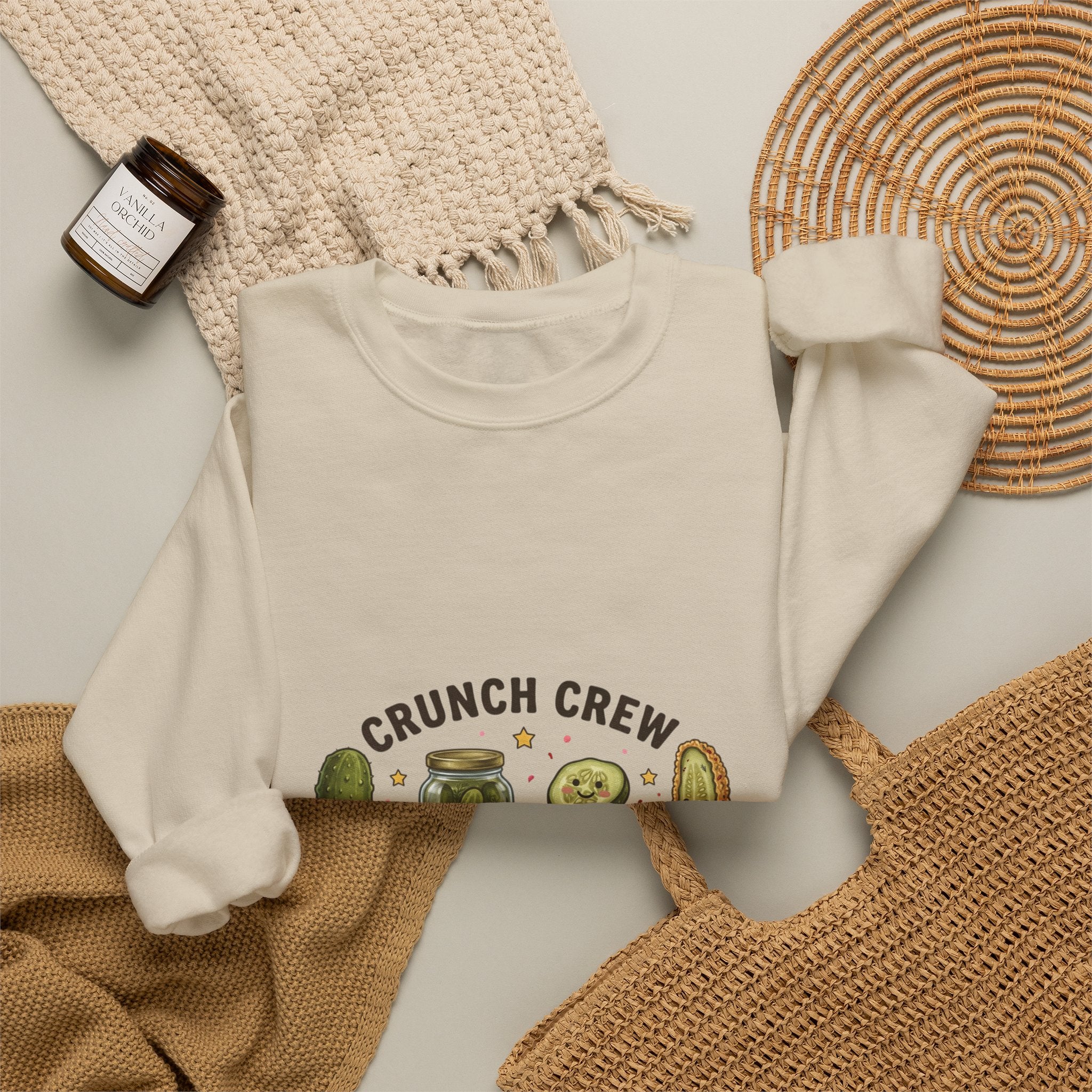 Crunch Crew Pickle Crewneck Sweatshirt | Pickles, Snack Sip Repeat