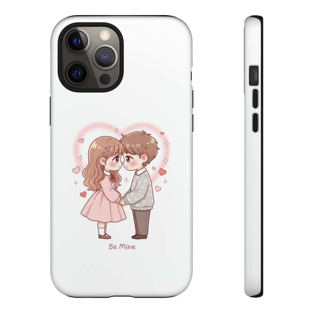 NDR™ Cute Couple "Be Mine" Phone Case. Romantic Valentine’s Protective Cover