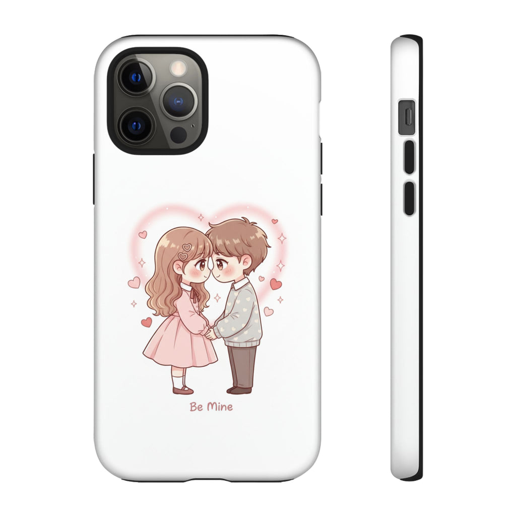 NDR™ Cute Couple "Be Mine" Phone Case. Romantic Valentine’s Protective Cover