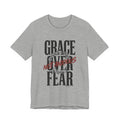 Grace Over Fear T-Shirt | Christian Streetwear, Distressed Typography, Thorn Graphic