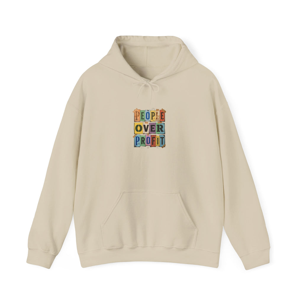 People Over Profit hoodie | Values-led statement apparel, social justice message