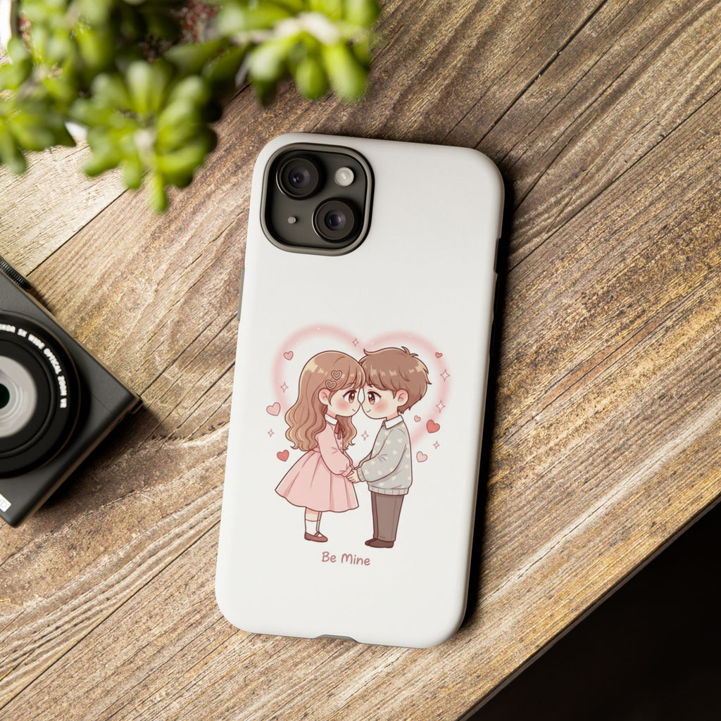 NDR™ Cute Couple "Be Mine" Phone Case. Romantic Valentine’s Protective Cover