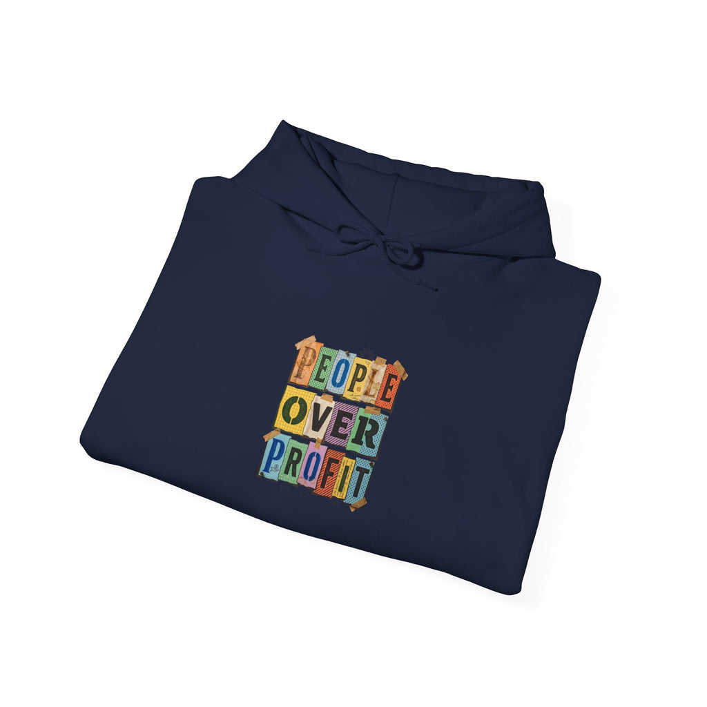 People Over Profit hoodie | Values-led statement apparel, social justice message