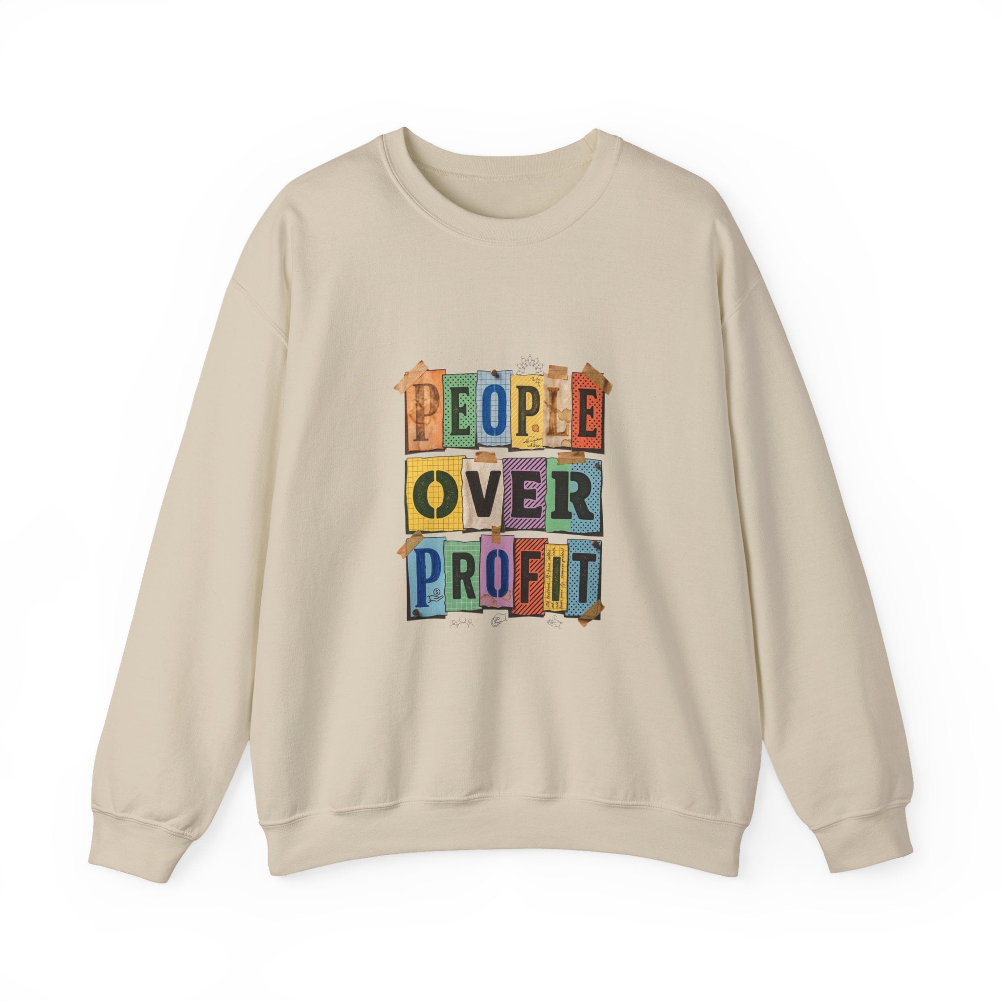 People Over Profit Crewneck Sweatshirt | Values-Led Statement Apparel