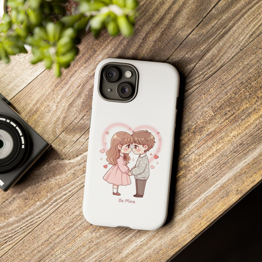 NDR™ Cute Couple "Be Mine" Phone Case. Romantic Valentine’s Protective Cover