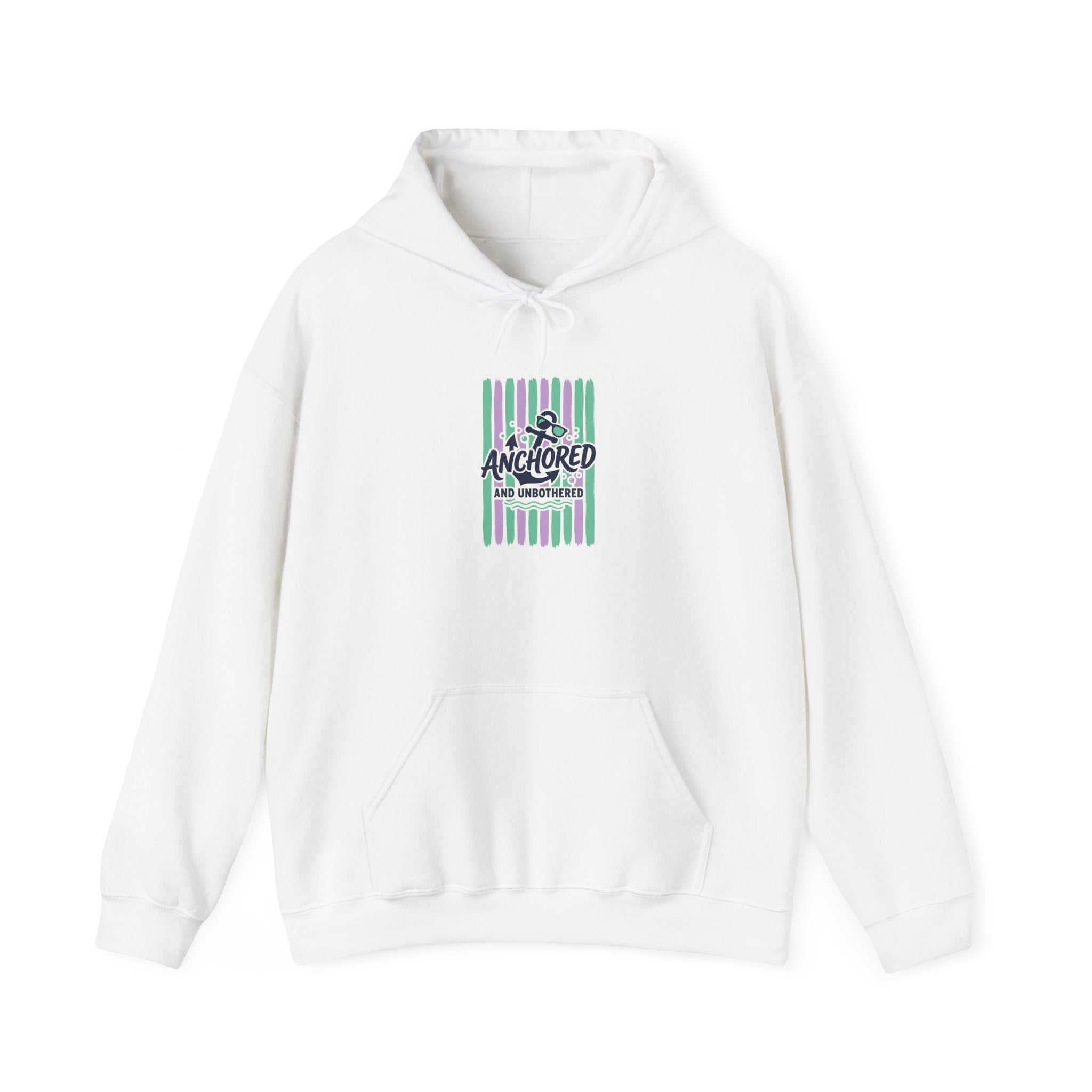 Anchored Nautical Hoodie | Cruise Vacation, Tropical Stripes