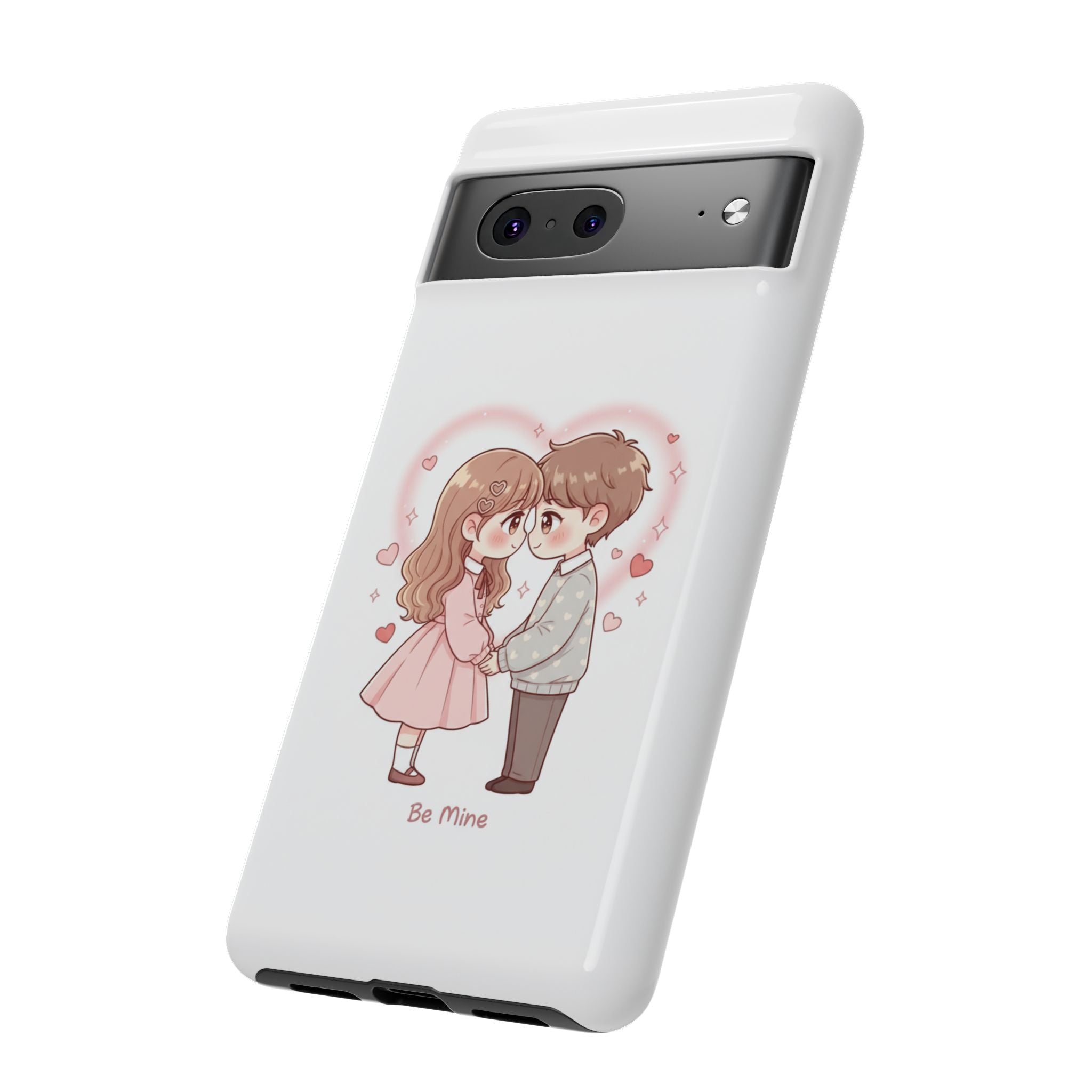 NDR™ Cute Couple "Be Mine" Phone Case. Romantic Valentine’s Protective Cover