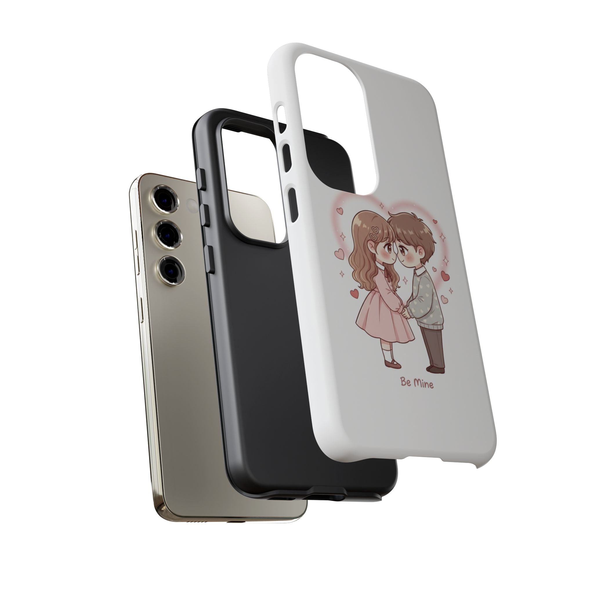 NDR™ Cute Couple "Be Mine" Phone Case. Romantic Valentine’s Protective Cover