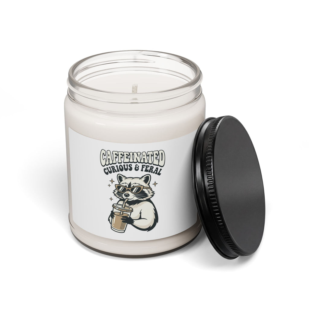 Caffeinated Feral Raccoon Candle | Soy 9oz, Nocturnal Wilderness Aesthetic