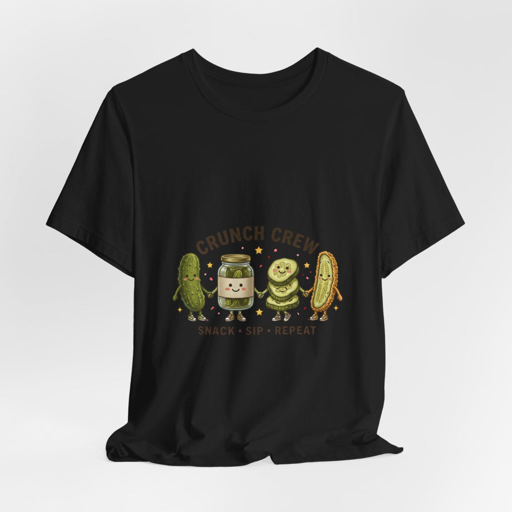 Crunch Crew Pickle Graphic Tee | Cute Kawaii Pickles, Snack Sip Repeat