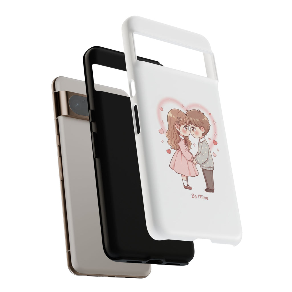 NDR™ Cute Couple "Be Mine" Phone Case. Romantic Valentine’s Protective Cover