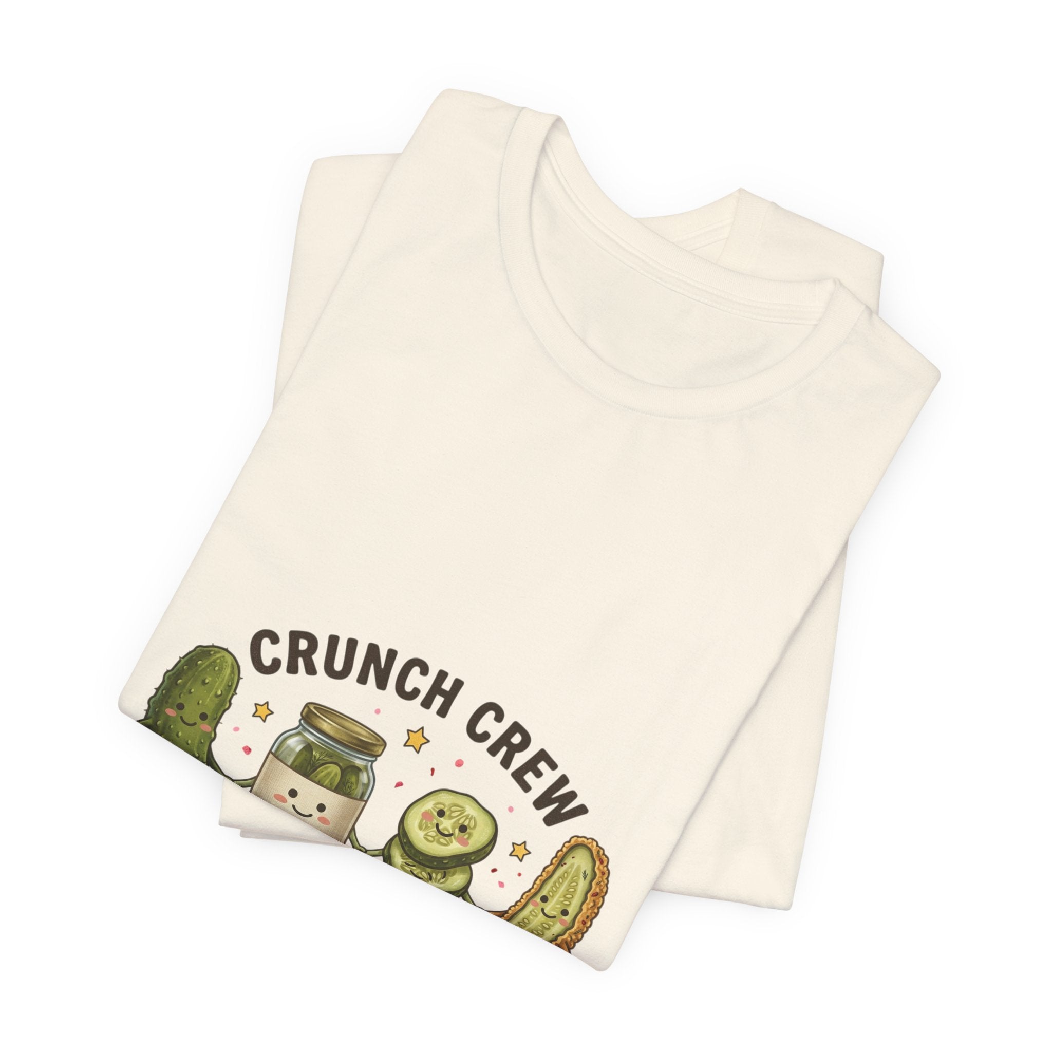 Crunch Crew Pickle Graphic Tee | Cute Kawaii Pickles, Snack Sip Repeat