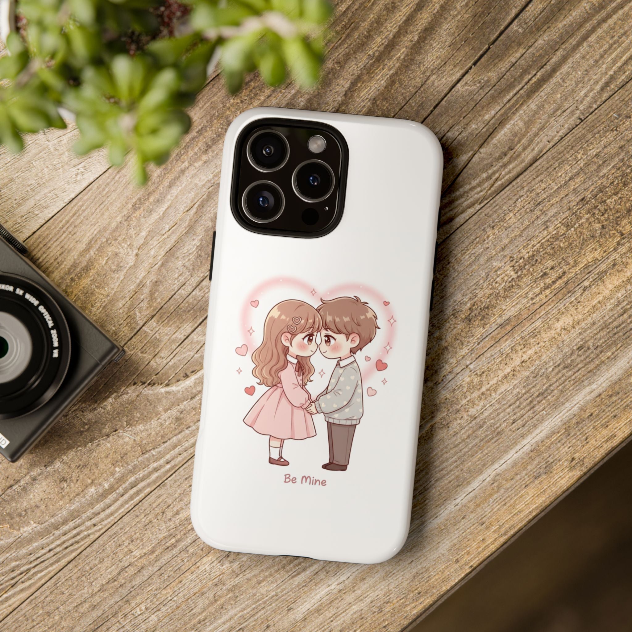 NDR™ Cute Couple "Be Mine" Phone Case. Romantic Valentine’s Protective Cover