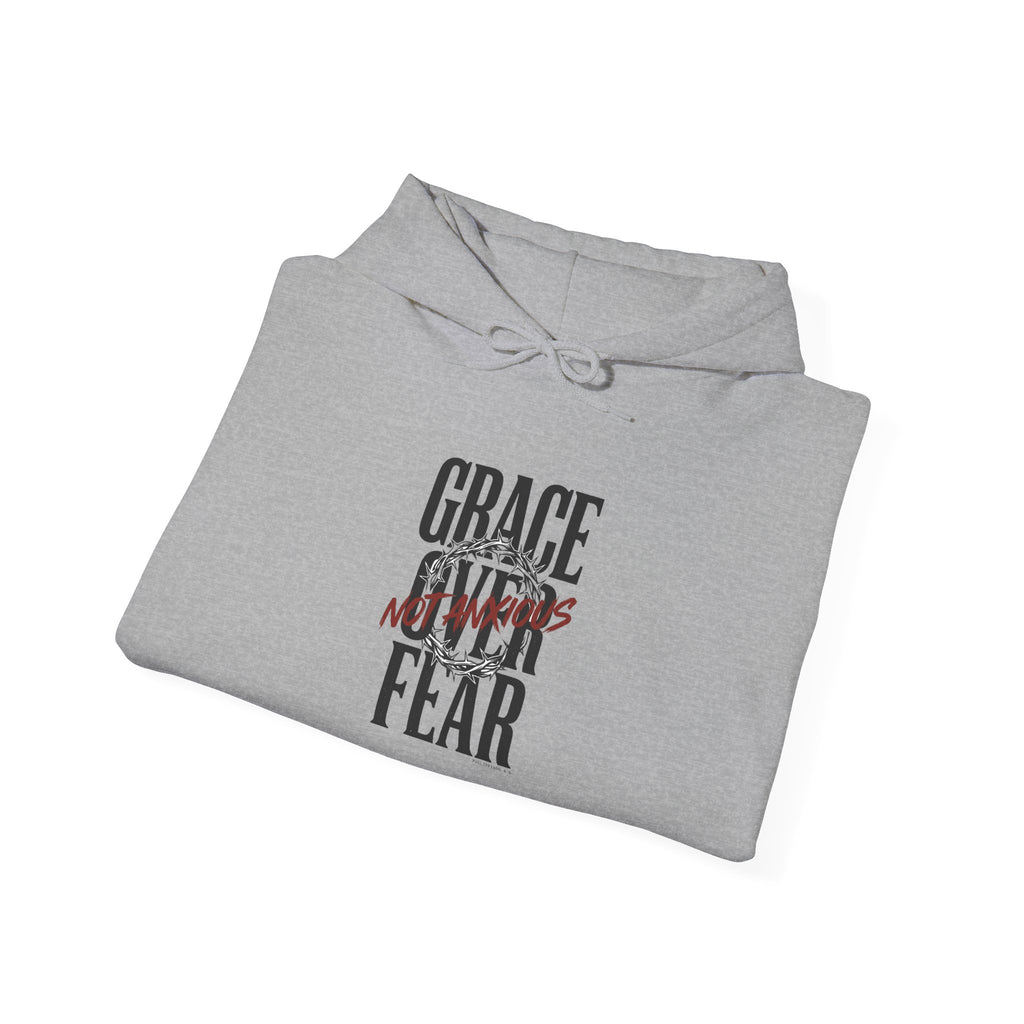 Grace Over Fear Hoodie | Christian Streetwear, Scripture Typography