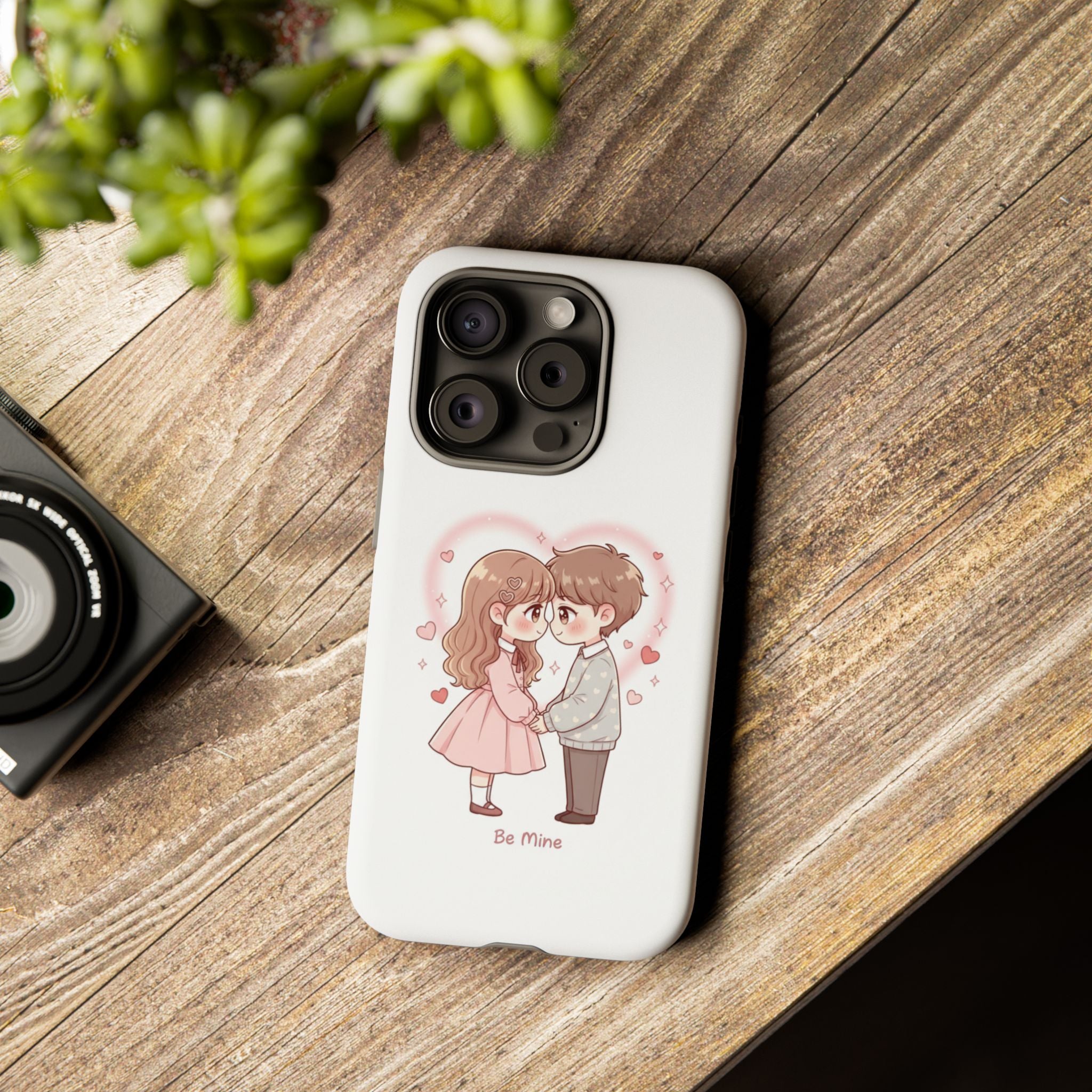 NDR™ Cute Couple "Be Mine" Phone Case. Romantic Valentine’s Protective Cover
