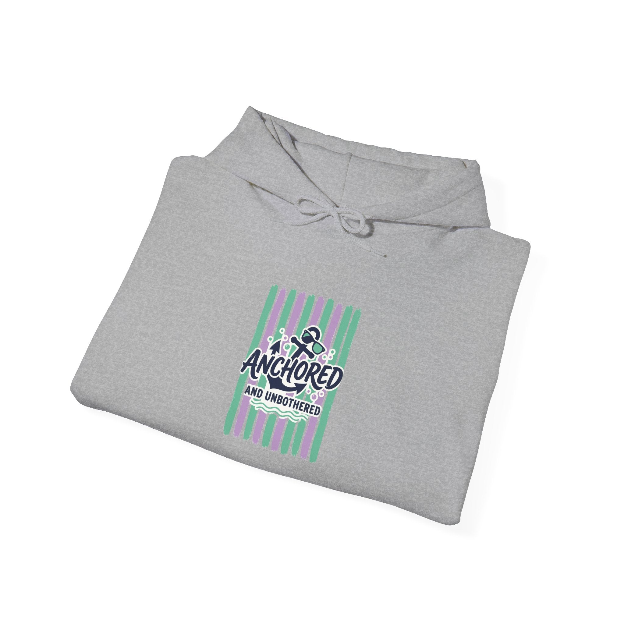 Anchored Nautical Hoodie | Cruise Vacation, Tropical Stripes