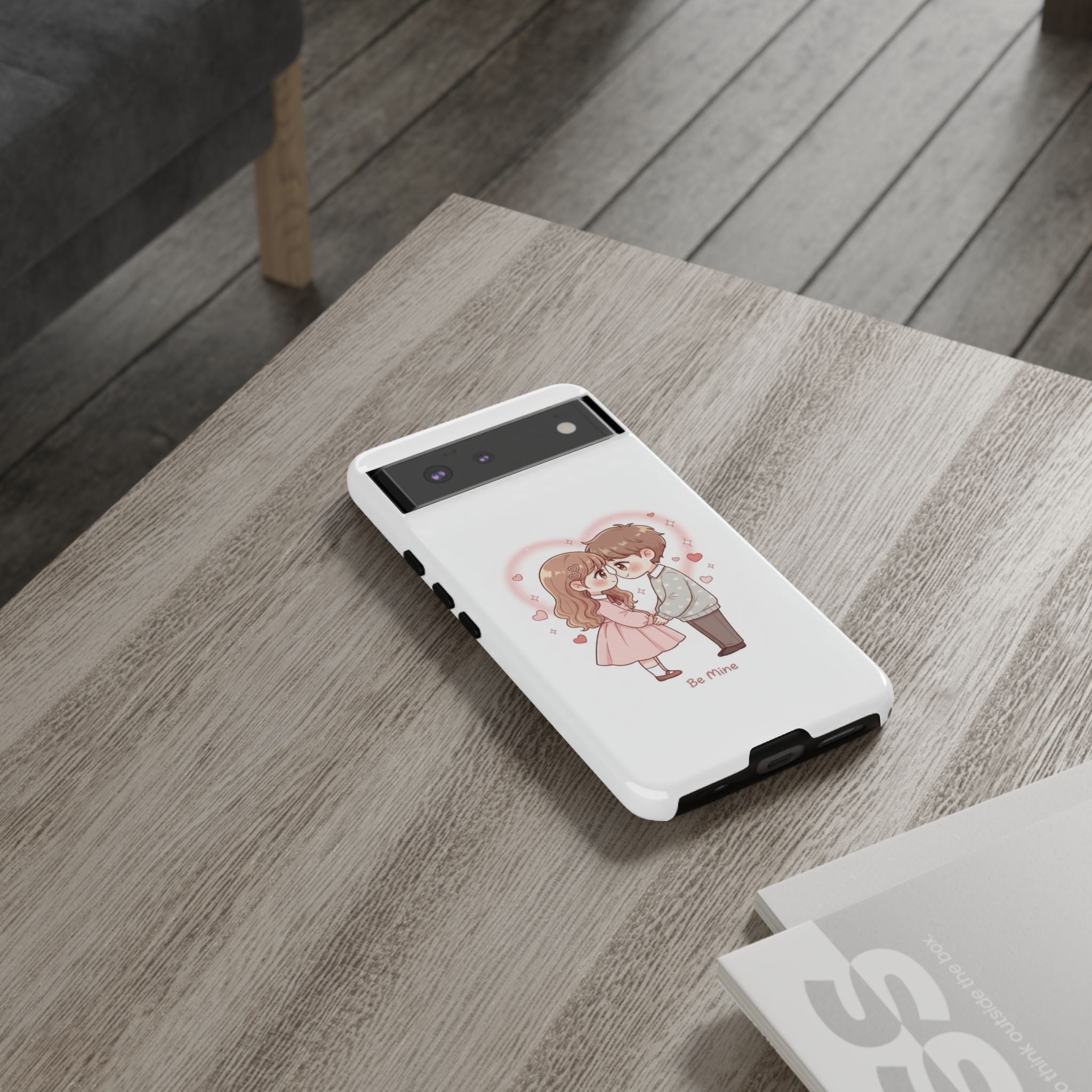 NDR™ Cute Couple "Be Mine" Phone Case. Romantic Valentine’s Protective Cover