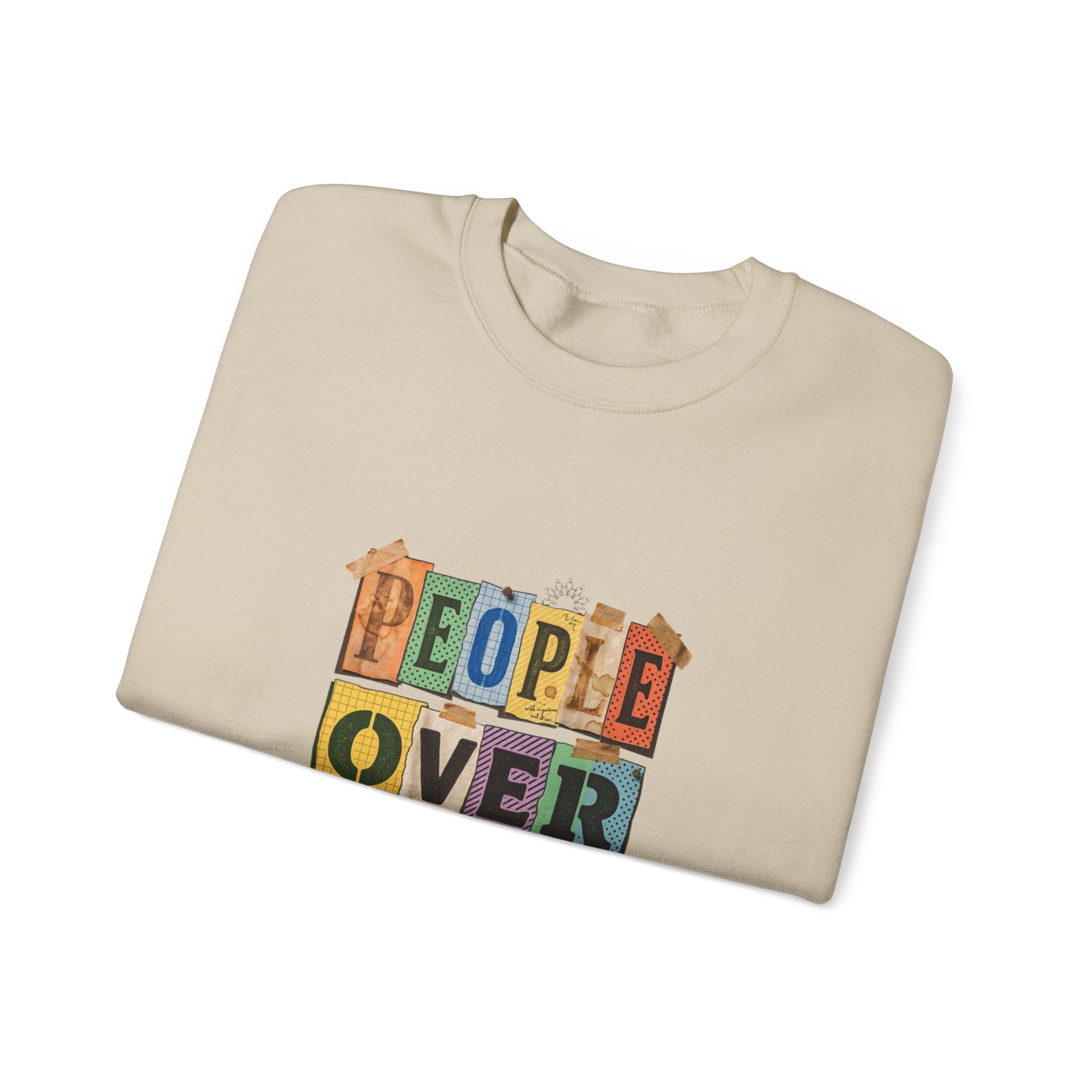 People Over Profit Crewneck Sweatshirt | Values-Led Statement Apparel