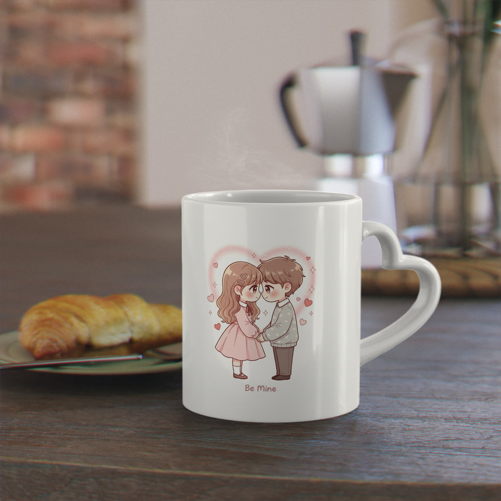 NDR™ Cute Couples Coffee Mug. Sweet Heart Illustration