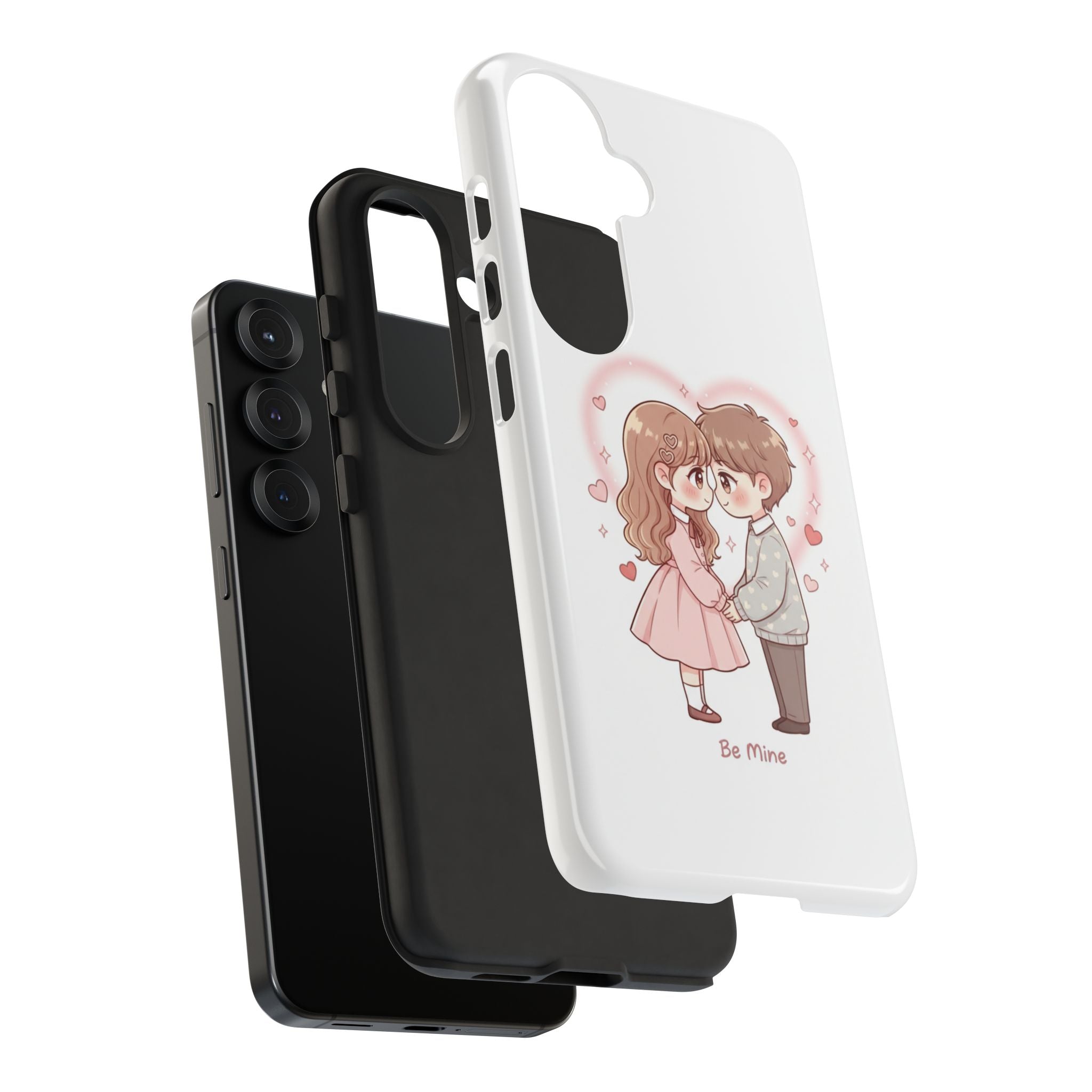 NDR™ Cute Couple "Be Mine" Phone Case. Romantic Valentine’s Protective Cover