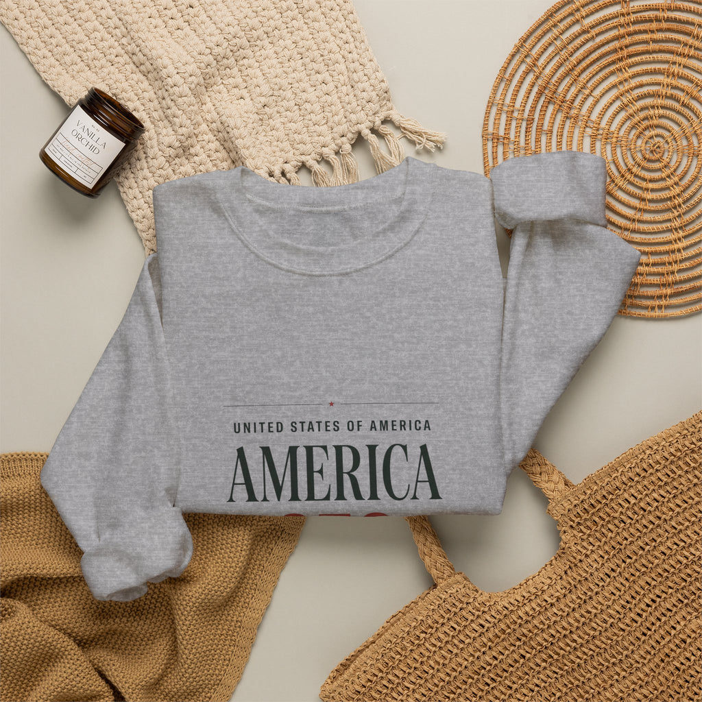America 250 Crewneck Sweatshirt | 4th of July 250th Anniversary Patriotic