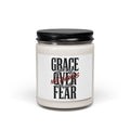 Grace Not Fear Candle | Christian Streetwear Style, Distressed Typography