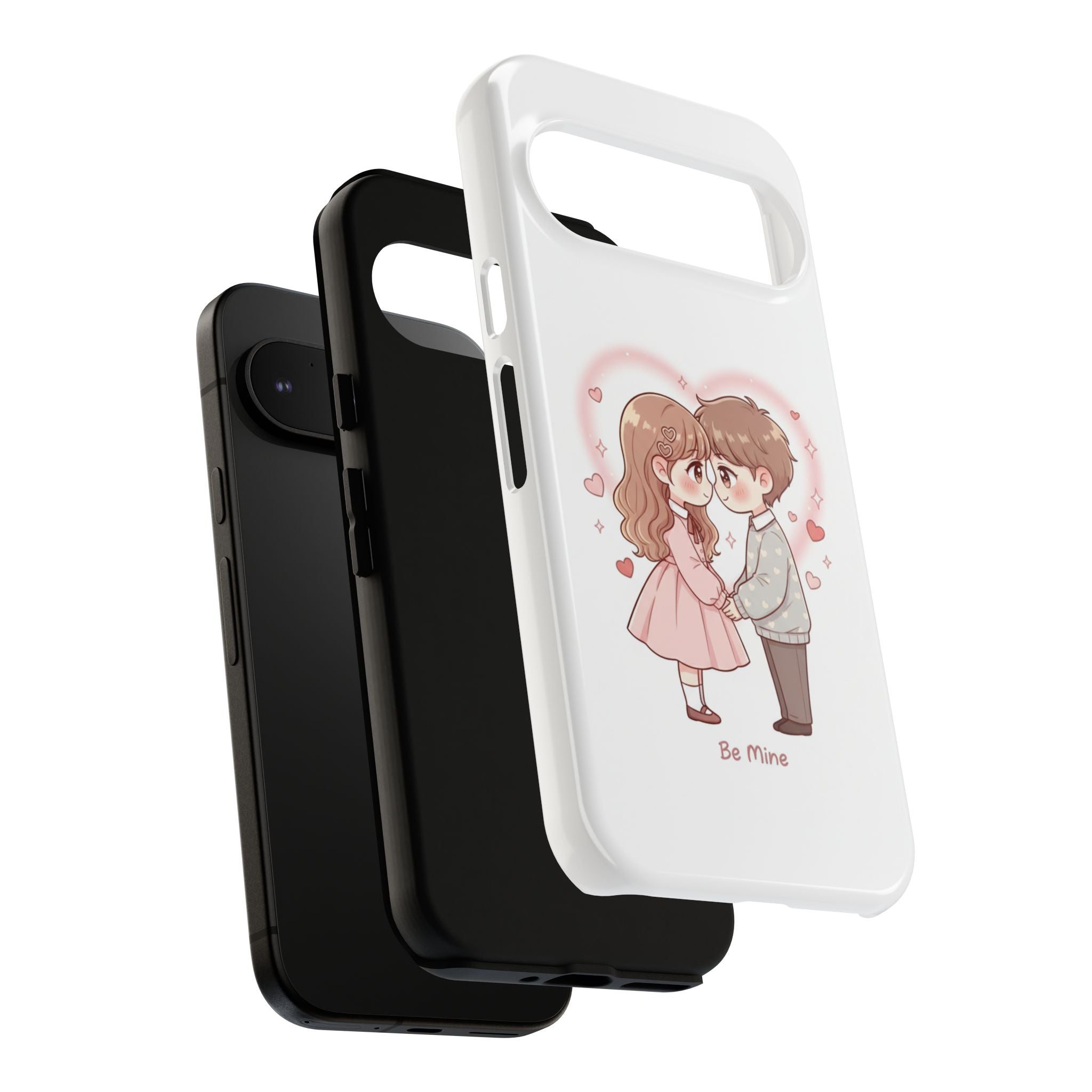 NDR™ Cute Couple "Be Mine" Phone Case. Romantic Valentine’s Protective Cover