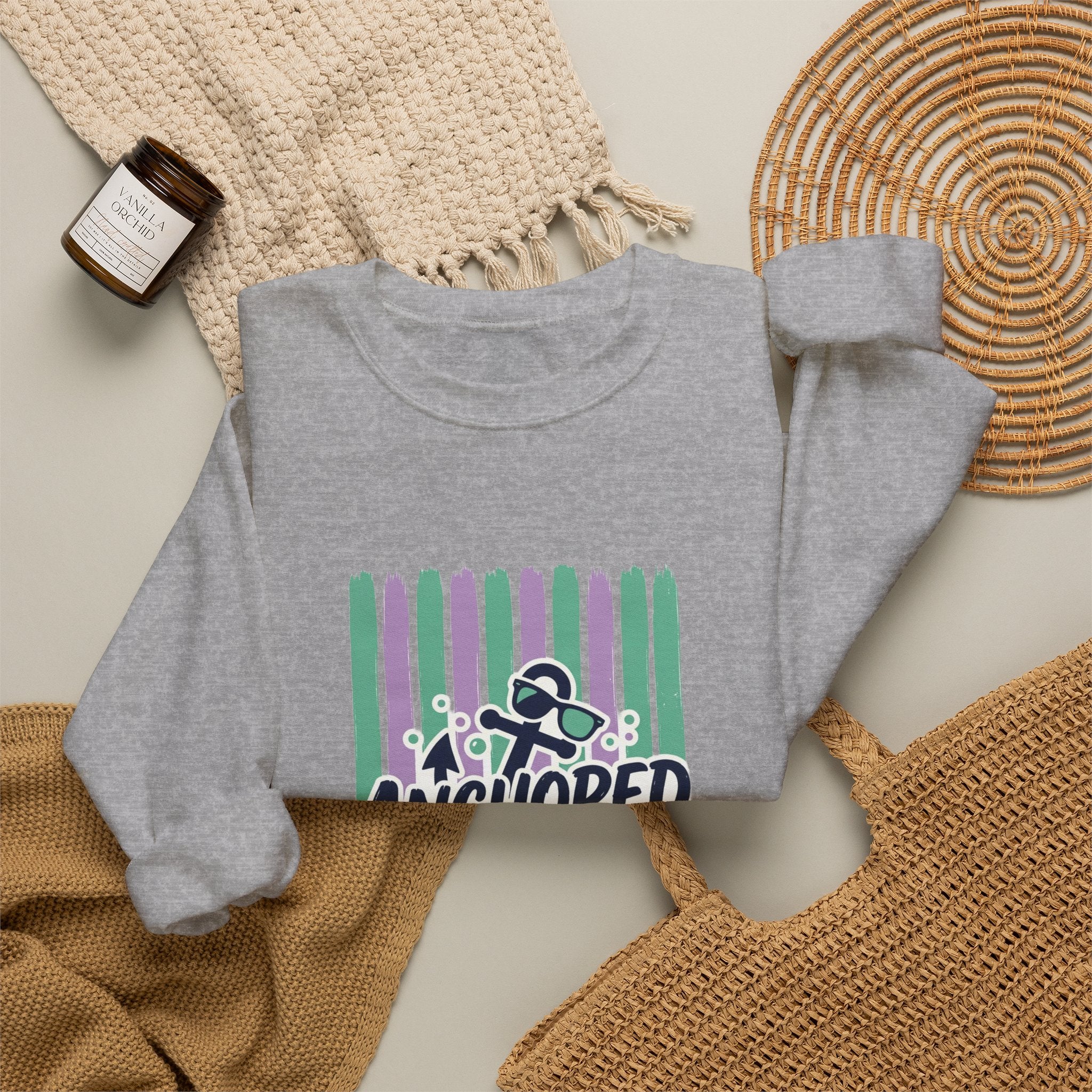 Anchored and Unbothered Sweatshirt | Cruise Vacation, Nautical Anchor Tee