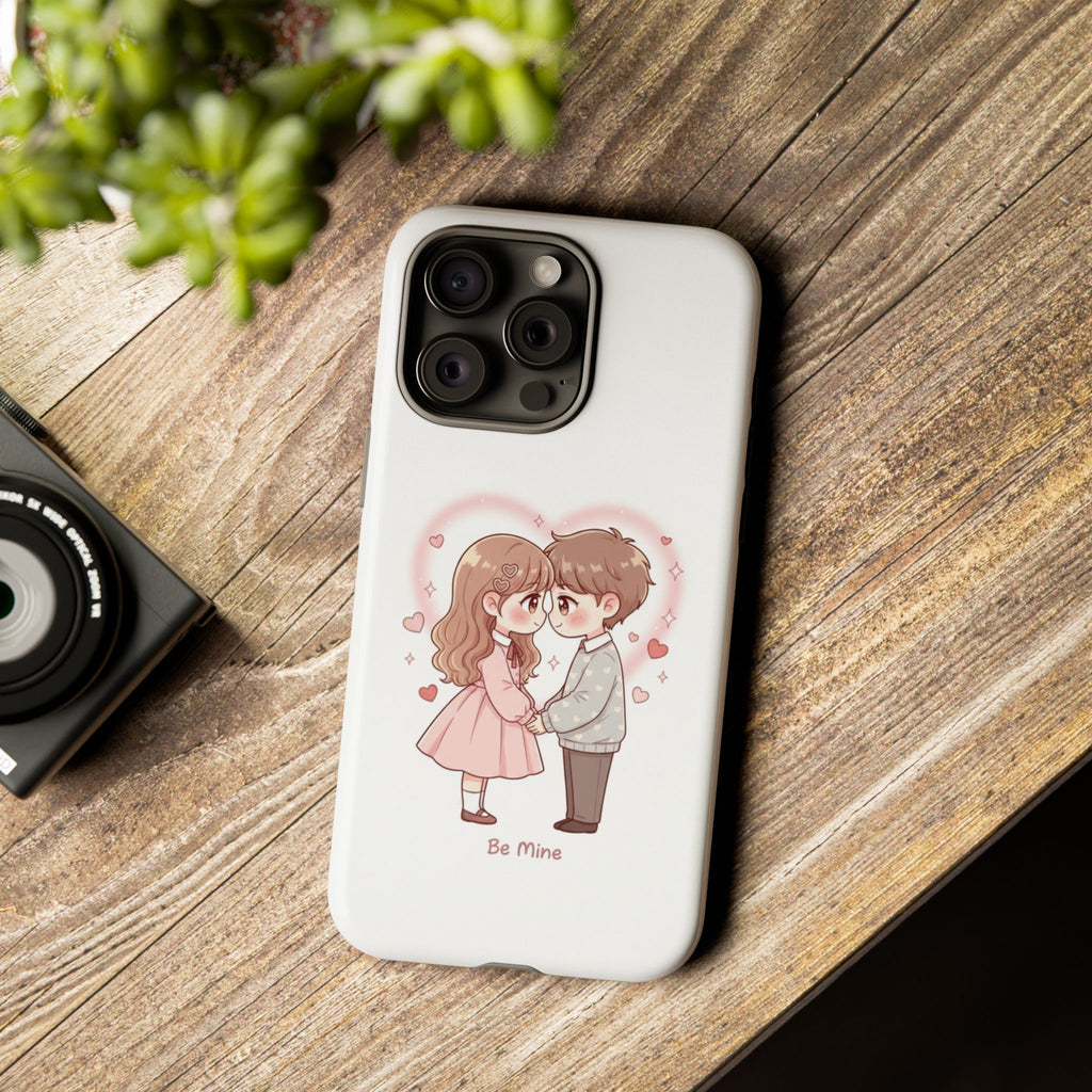 NDR™ Cute Couple "Be Mine" Phone Case. Romantic Valentine’s Protective Cover