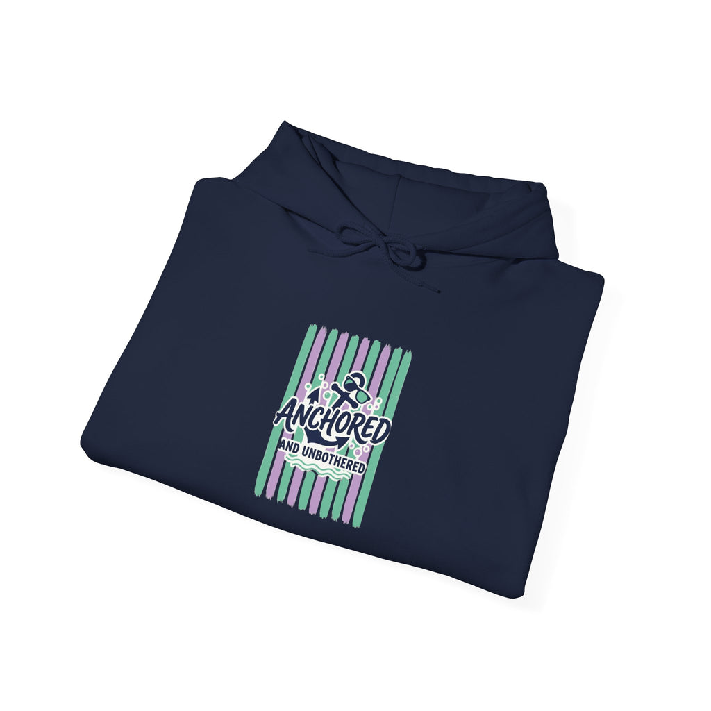 Anchored Nautical Hoodie | Cruise Vacation, Tropical Stripes
