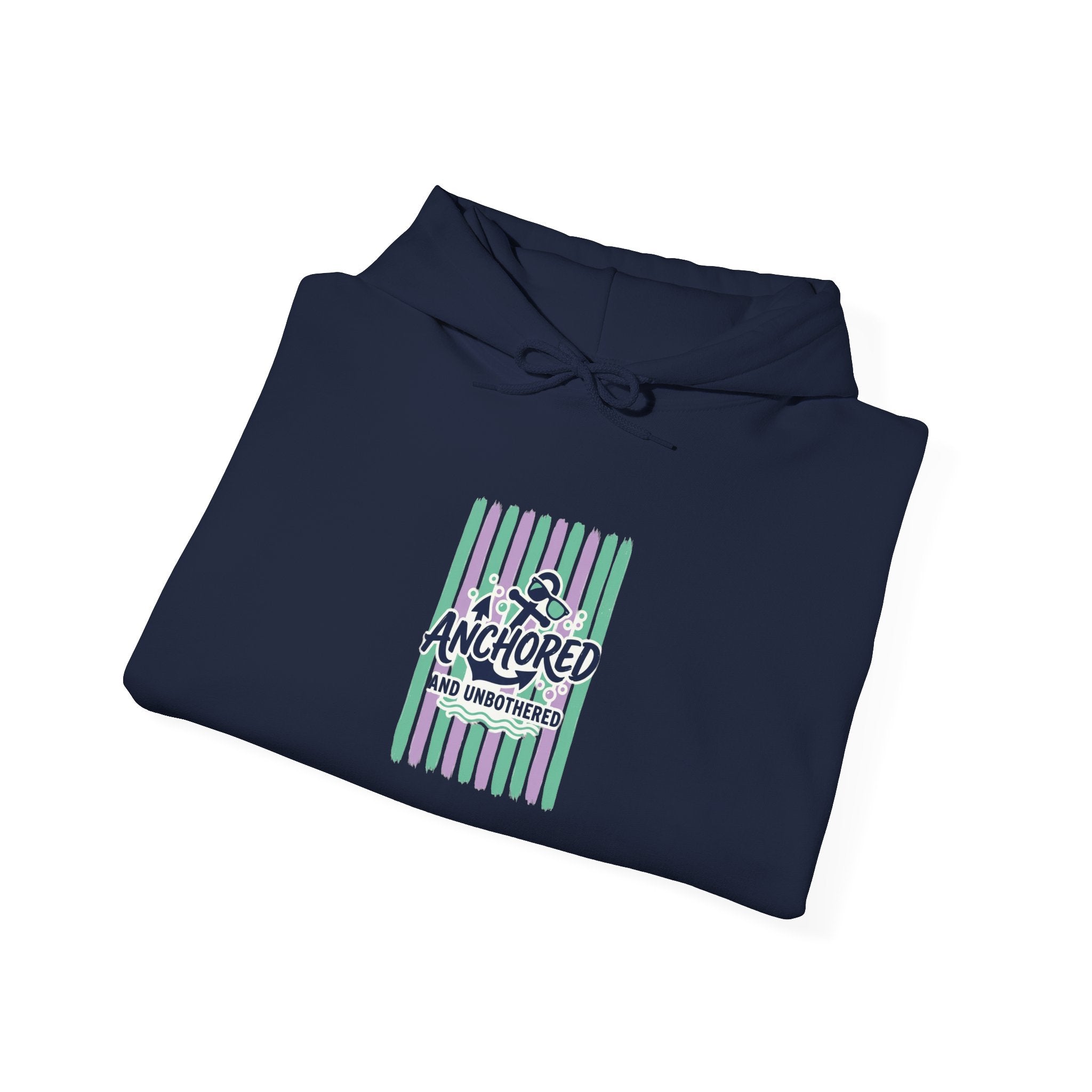 Anchored Nautical Hoodie | Cruise Vacation, Tropical Stripes