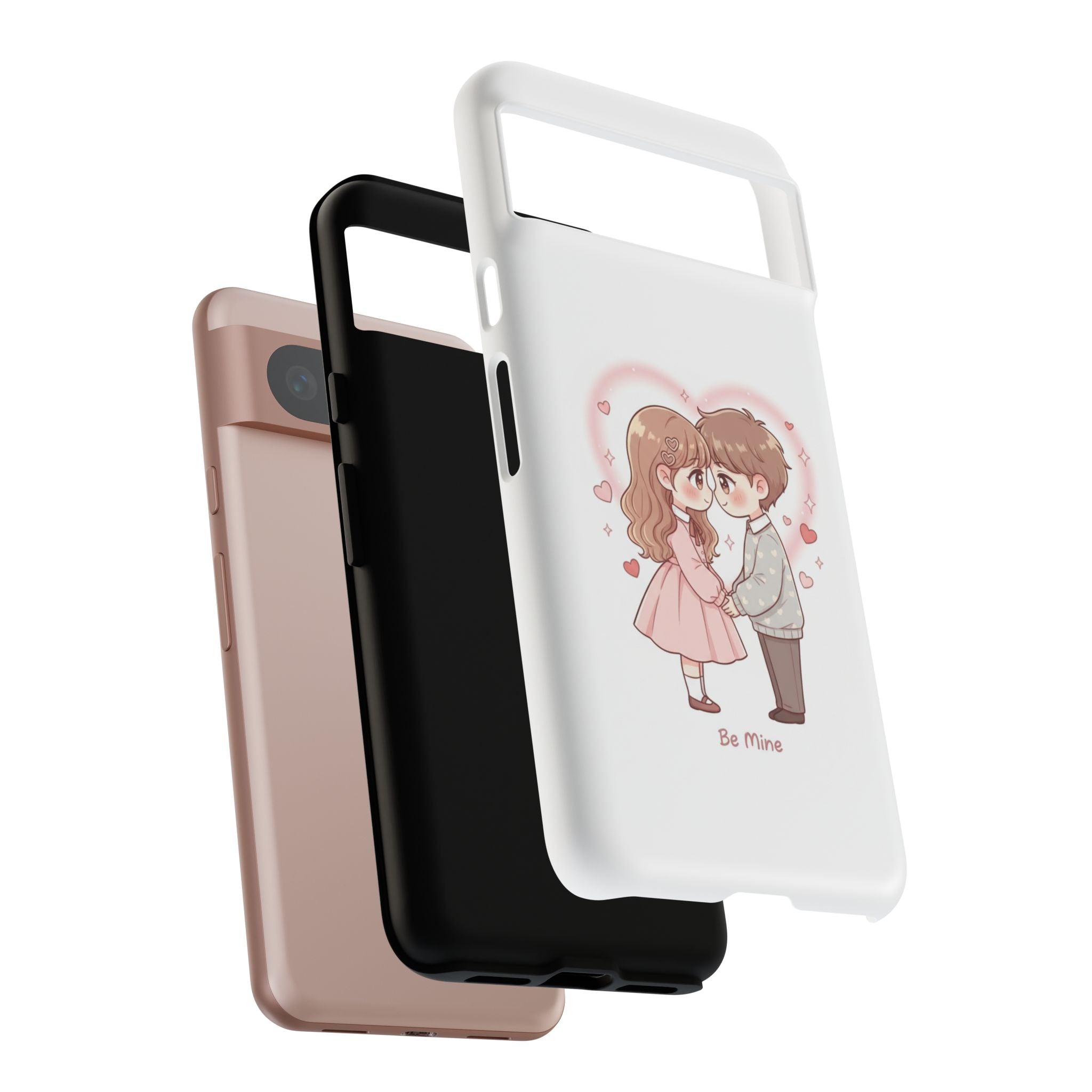 NDR™ Cute Couple "Be Mine" Phone Case. Romantic Valentine’s Protective Cover