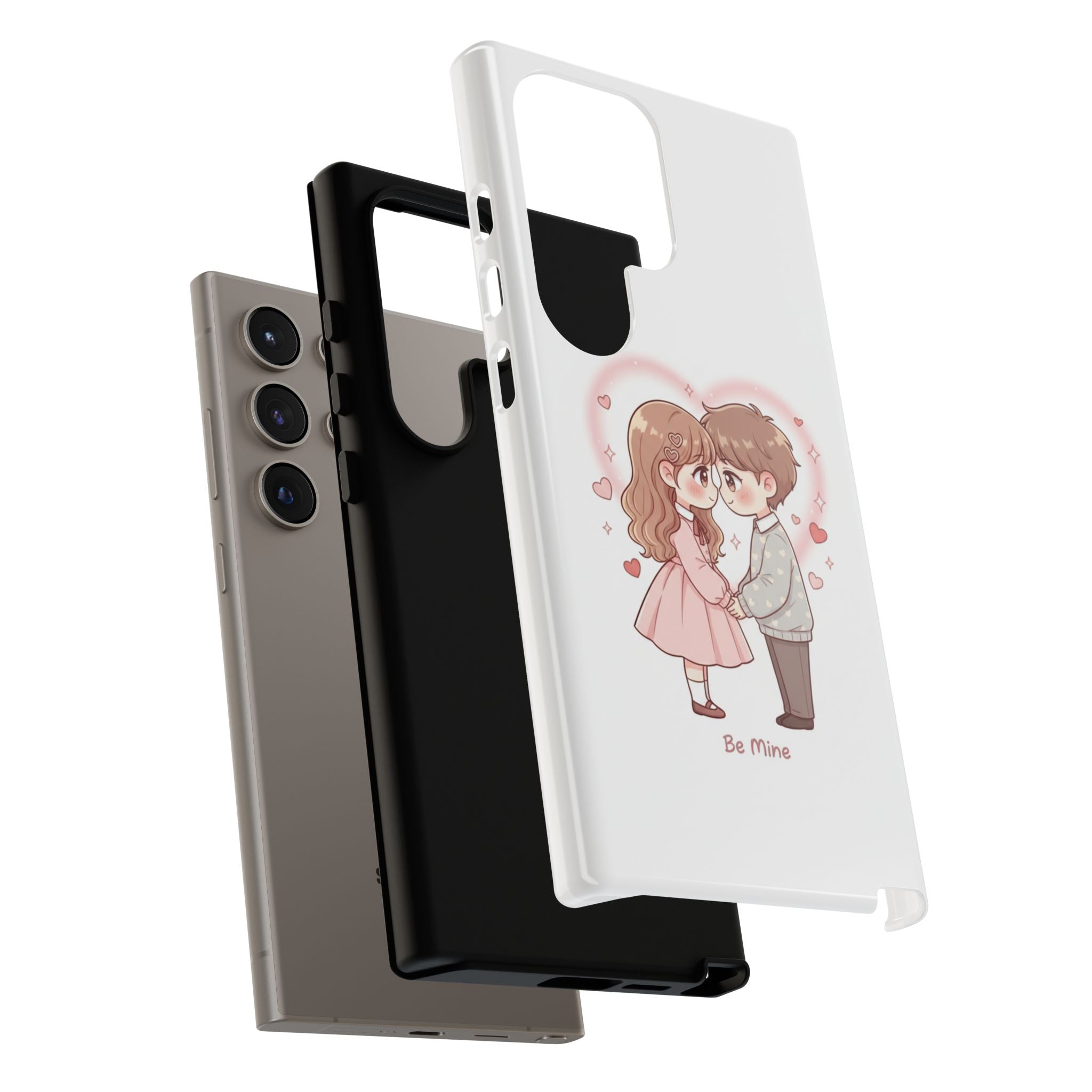 NDR™ Cute Couple "Be Mine" Phone Case. Romantic Valentine’s Protective Cover