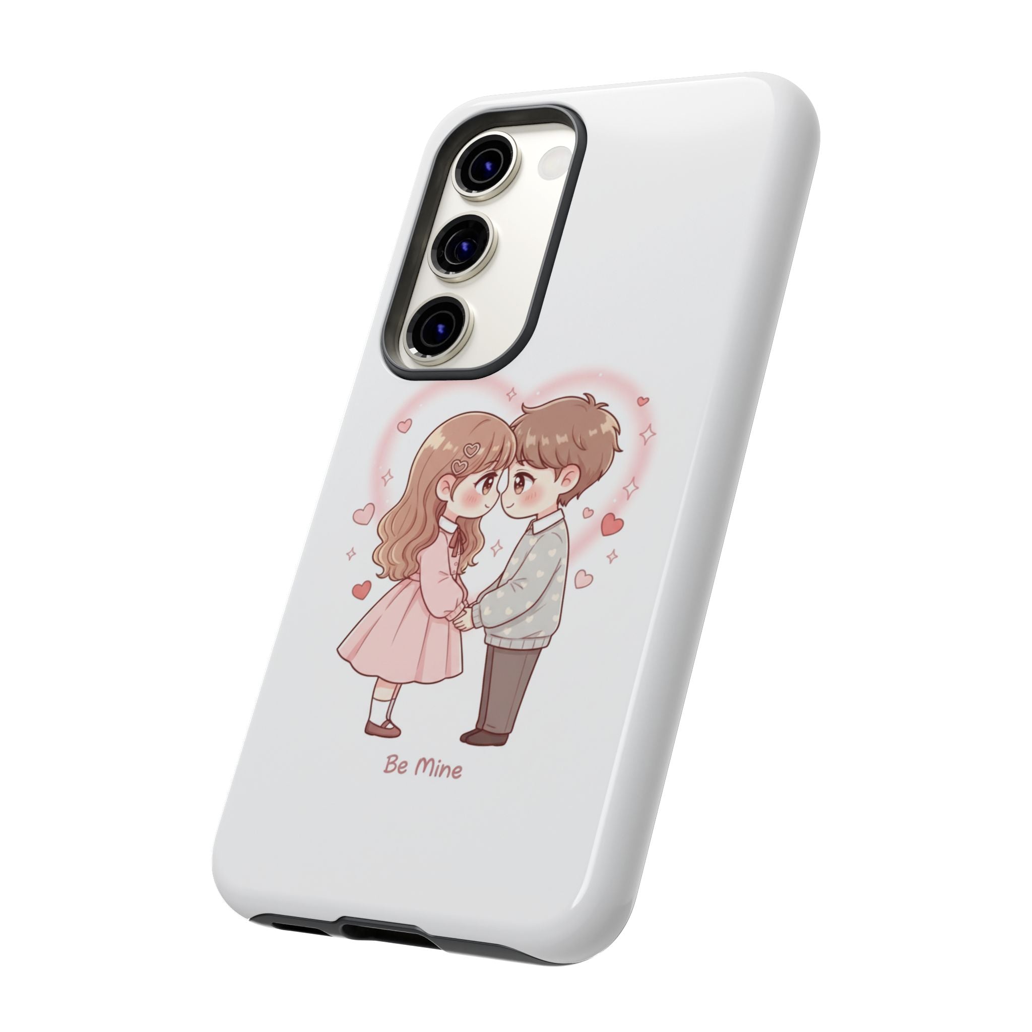 NDR™ Cute Couple "Be Mine" Phone Case. Romantic Valentine’s Protective Cover